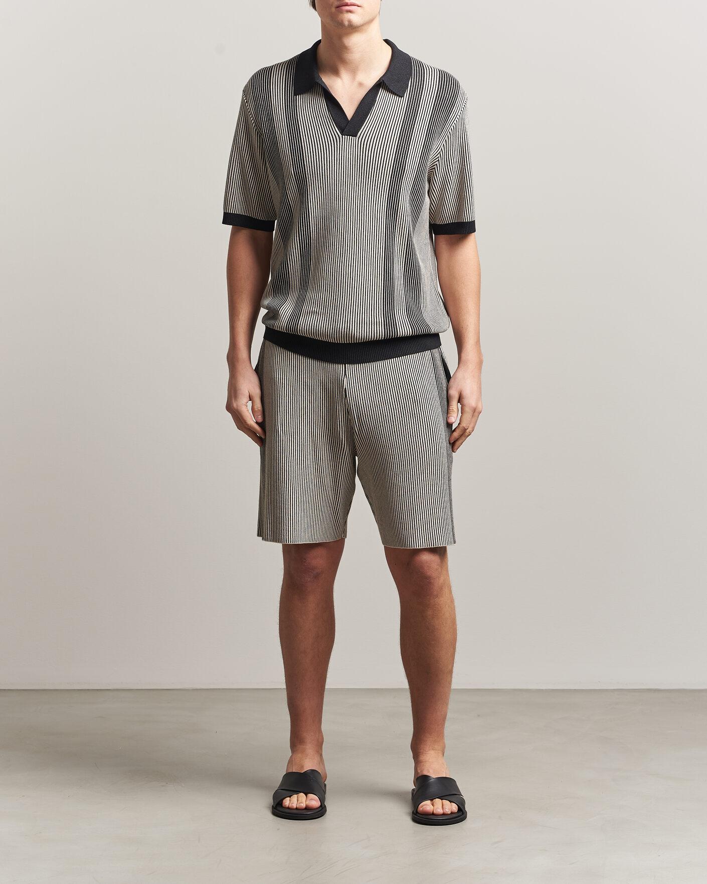 Herre | Pikéer | J.Lindeberg | Sal Knitted Polo Moonbeam