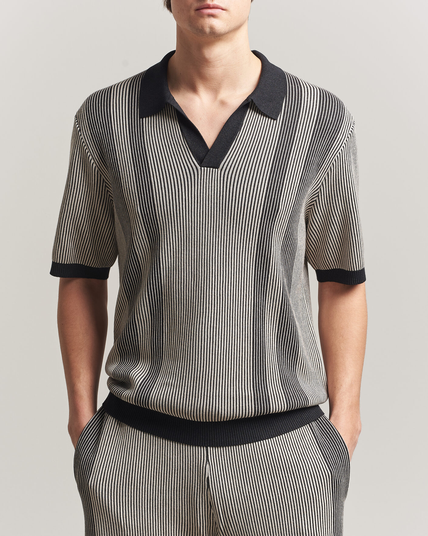 Herre | Pikéer | J.Lindeberg | Sal Knitted Polo Moonbeam