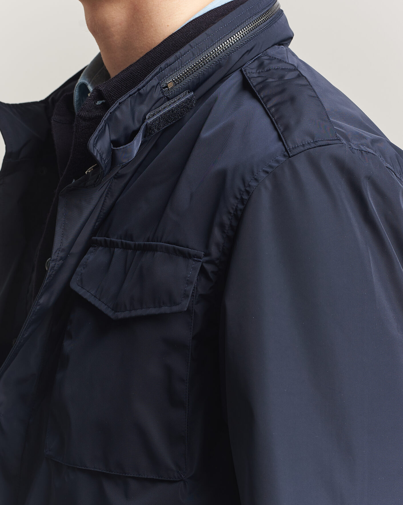 Herre | Jakker | A Day's March | Barnett M65 Nylon Jacket Navy