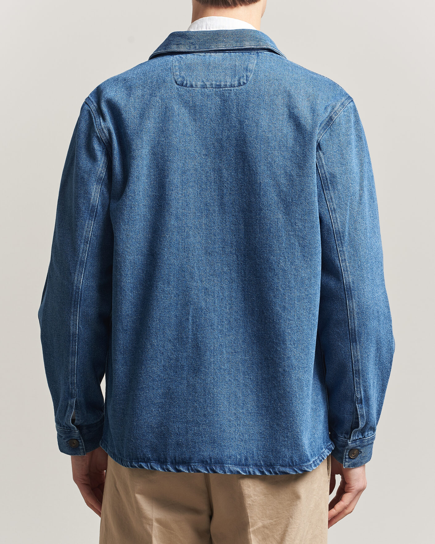 Herre | Skjorter | A Day's March | Algot Denim Overshirt Washed Blue