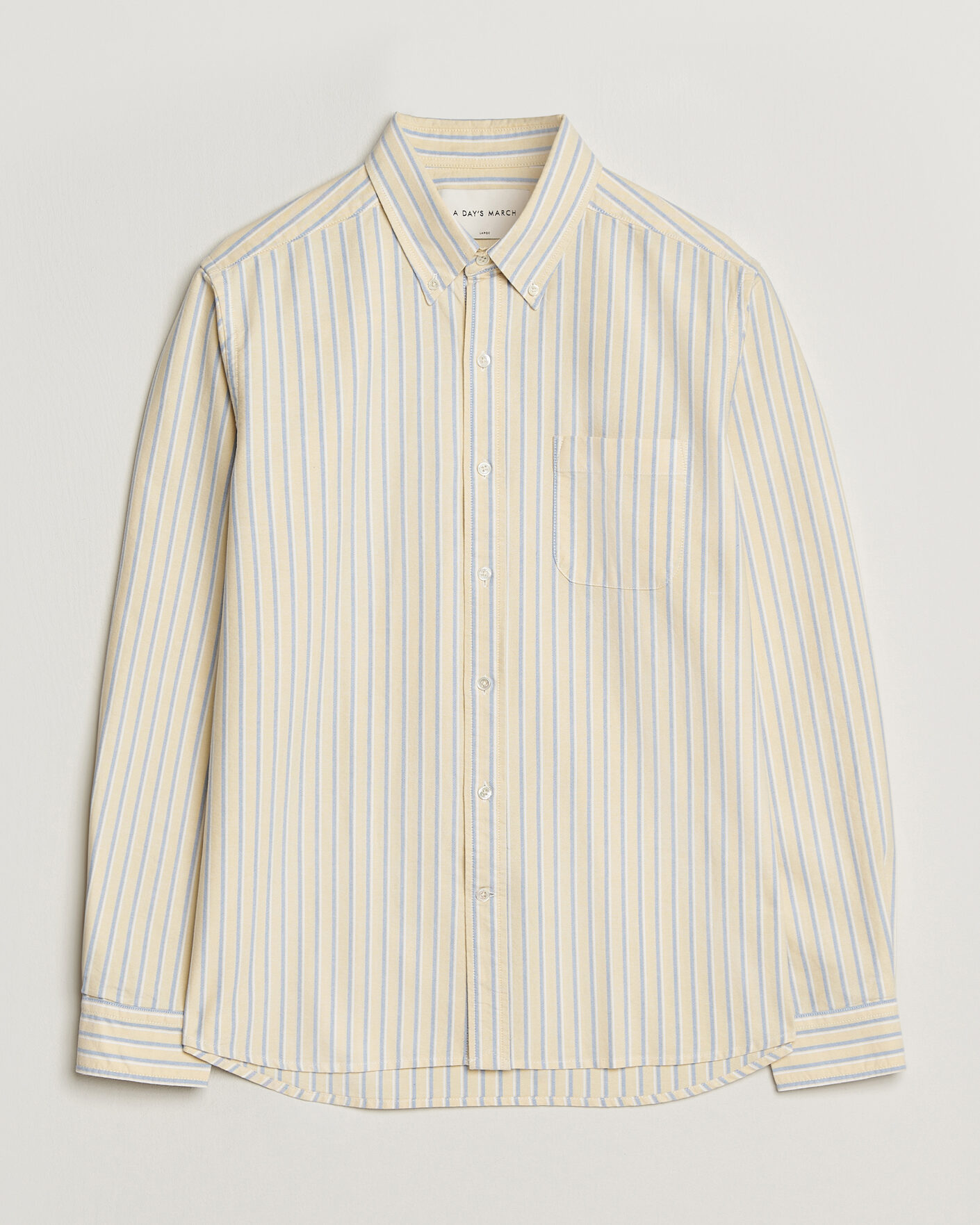 Herre | Skjorter | A Day's March | Original Oxford Shirt Yellow Multi