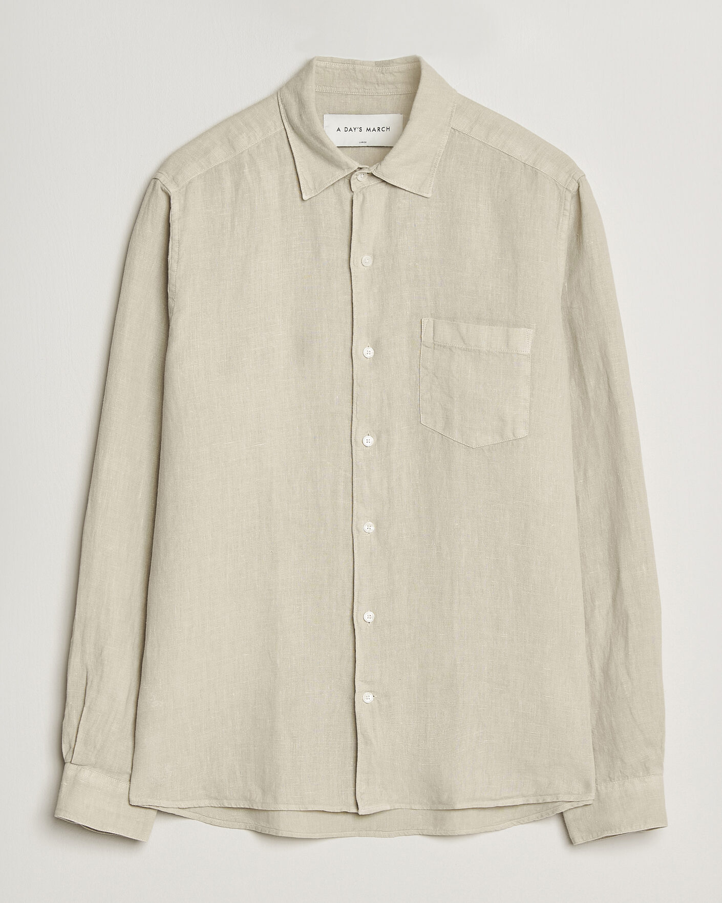 Herre | Skjorter | A Day's March | Daintree Linen Shirt Moonstruck