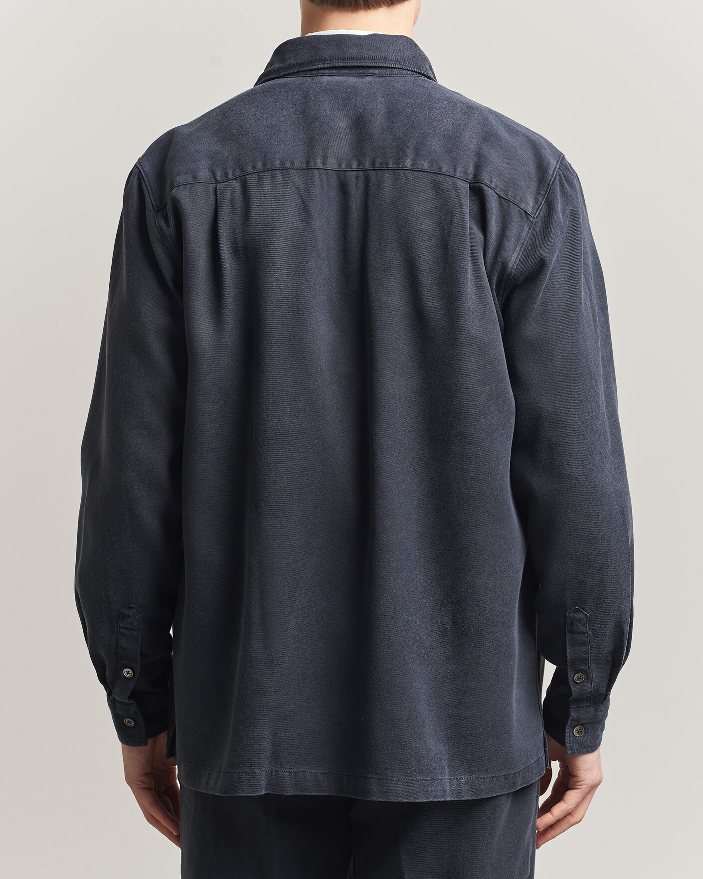 Herre | Skjorter | A Day's March | Clean Cut Lyocell Shirt Navy