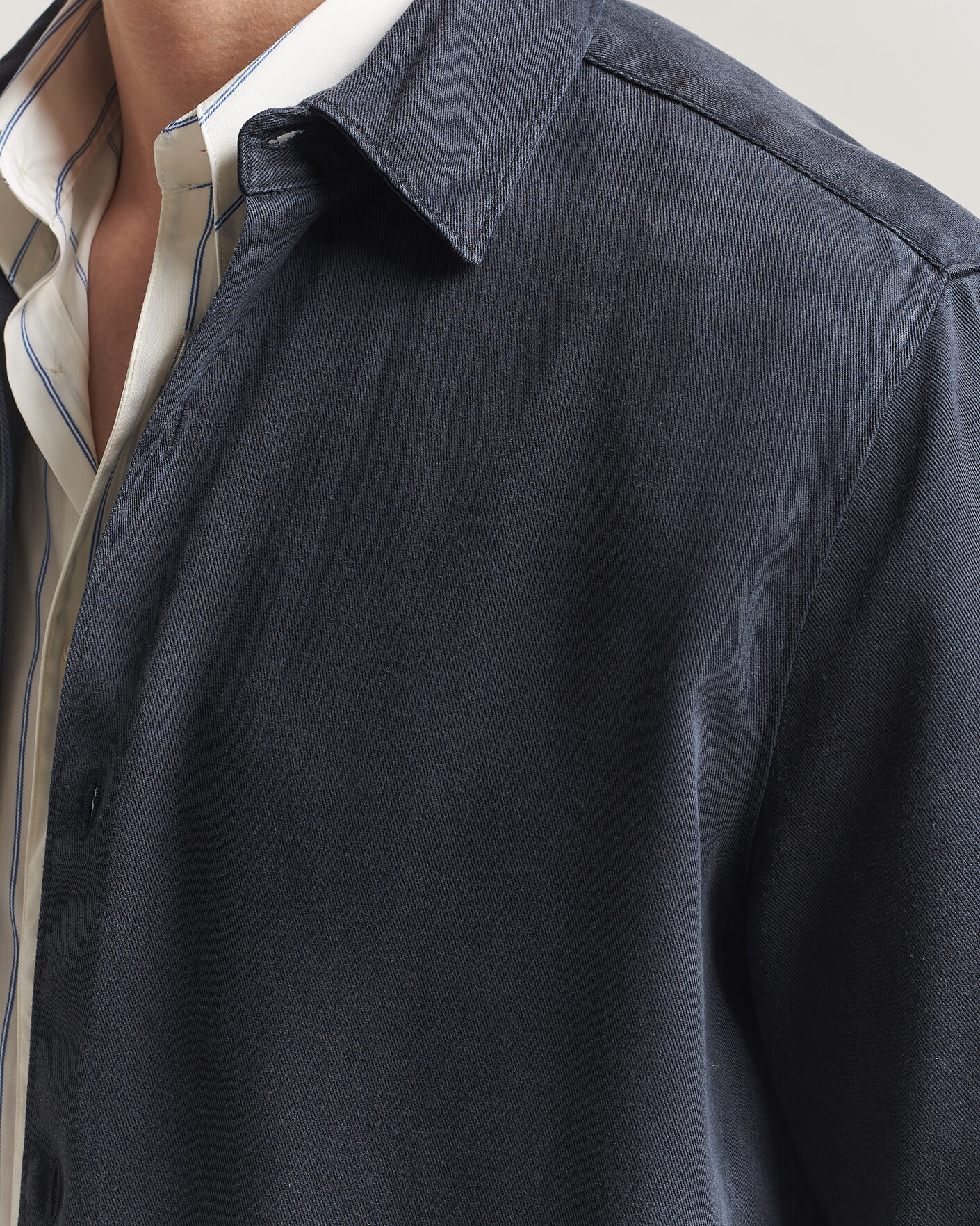 Herre | Skjorter | A Day's March | Clean Cut Lyocell Shirt Navy