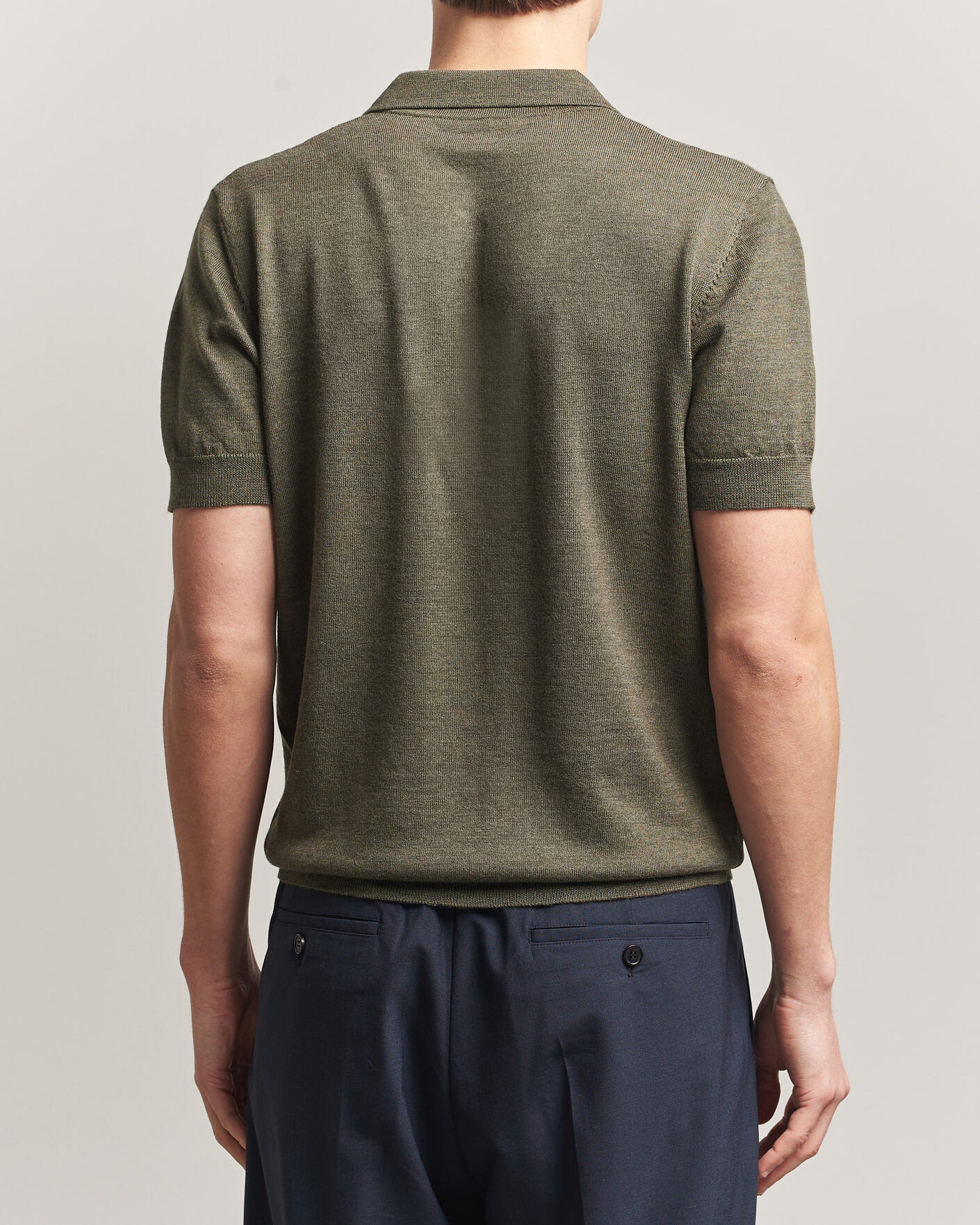 Herre | Pikéer | A Day's March | Rosehall Knitted Polo Forrest Green