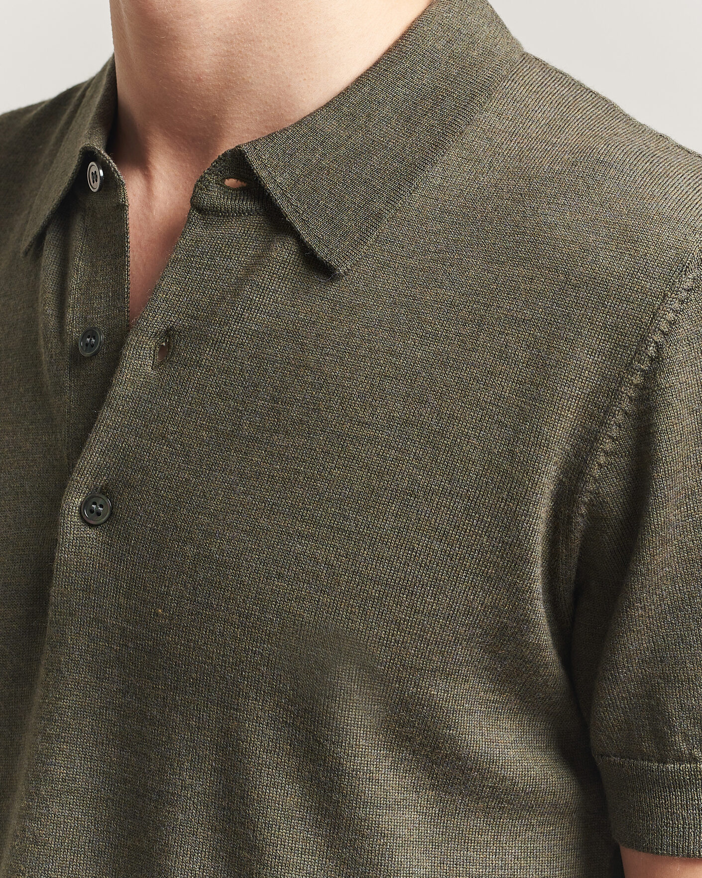 Herre | Pikéer | A Day's March | Rosehall Knitted Polo Forrest Green