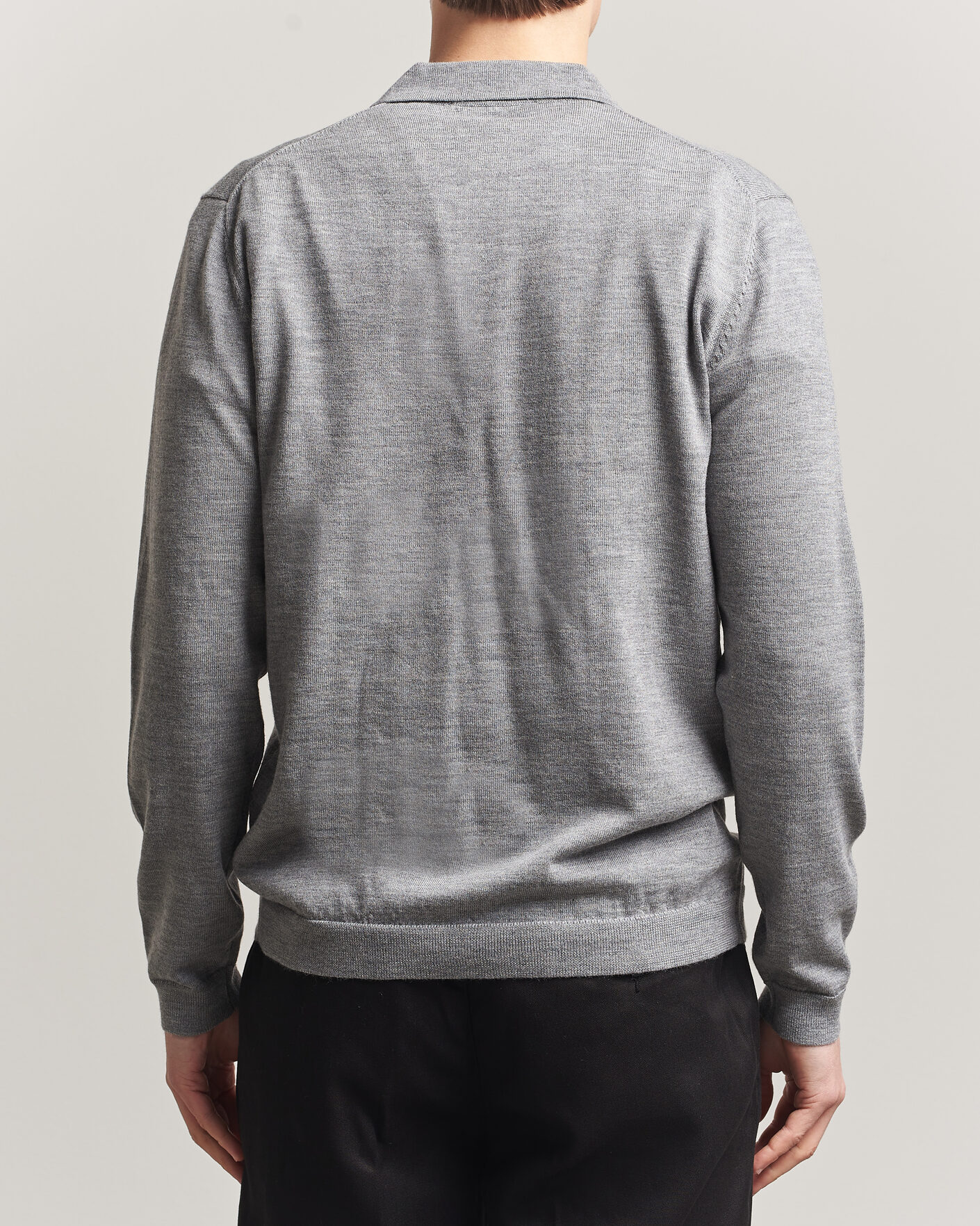 Herre | Gensere | A Day's March | Ambroz Merino Polo Grey Melange