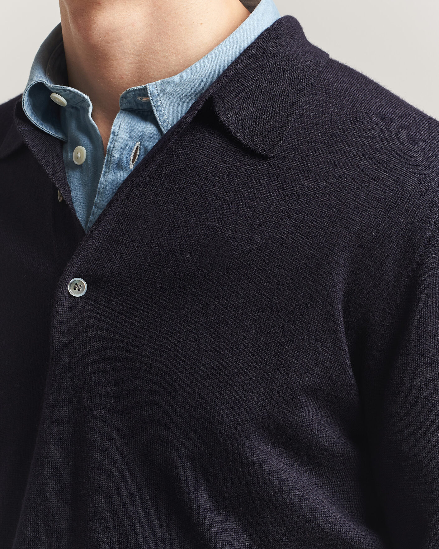 Herre | Gensere | A Day's March | Ambroz Merino Polo Navy