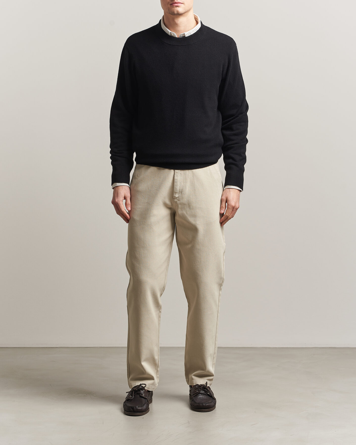 Herre | Gensere | A Day's March | Marlow Cashmere Blend Sweater Black