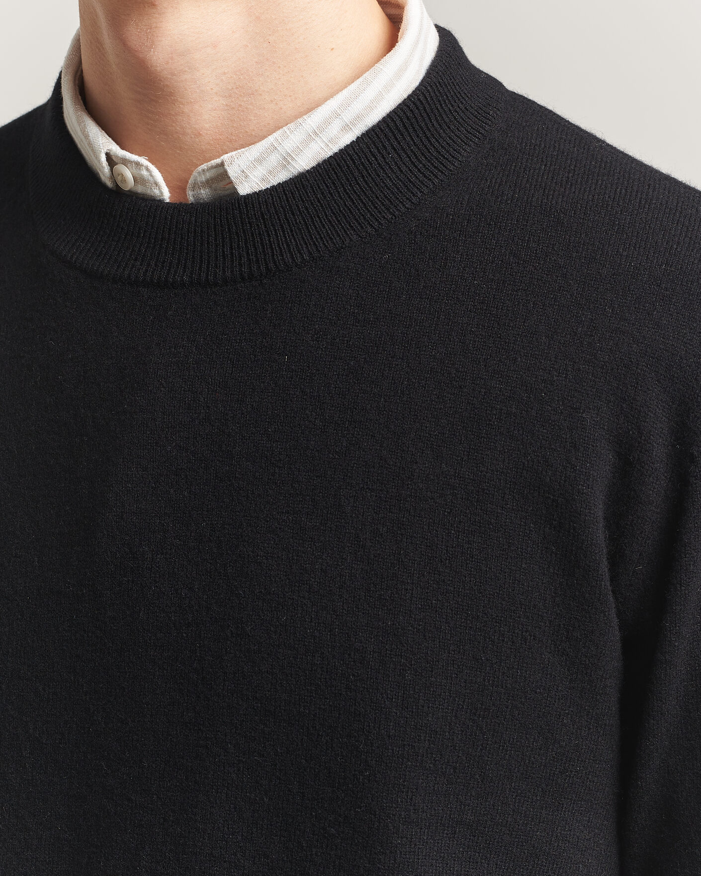 Herre | Gensere | A Day's March | Marlow Cashmere Blend Sweater Black