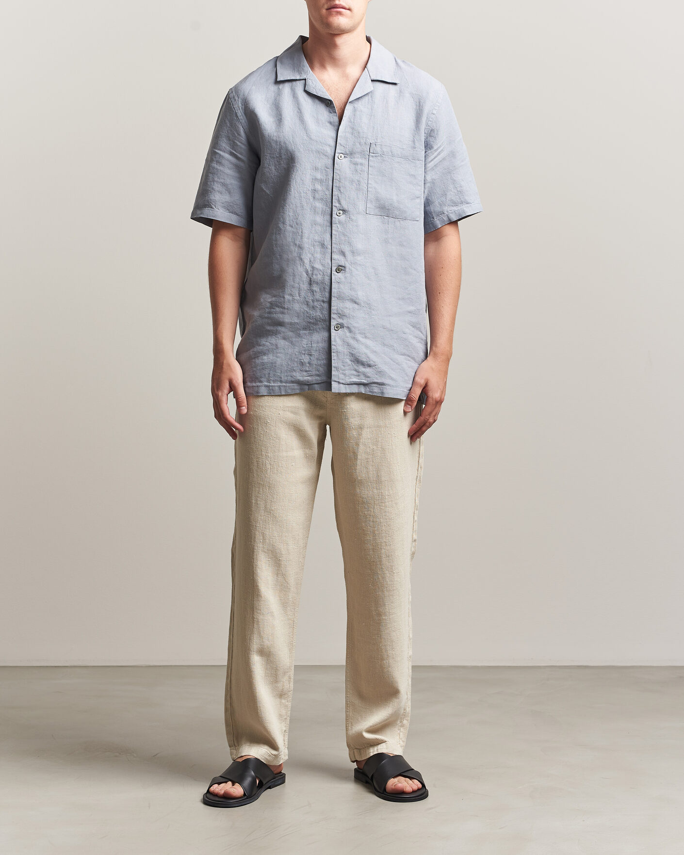 Herre | Bukser | A Day's March | Redwood Linen Trousers Oyster