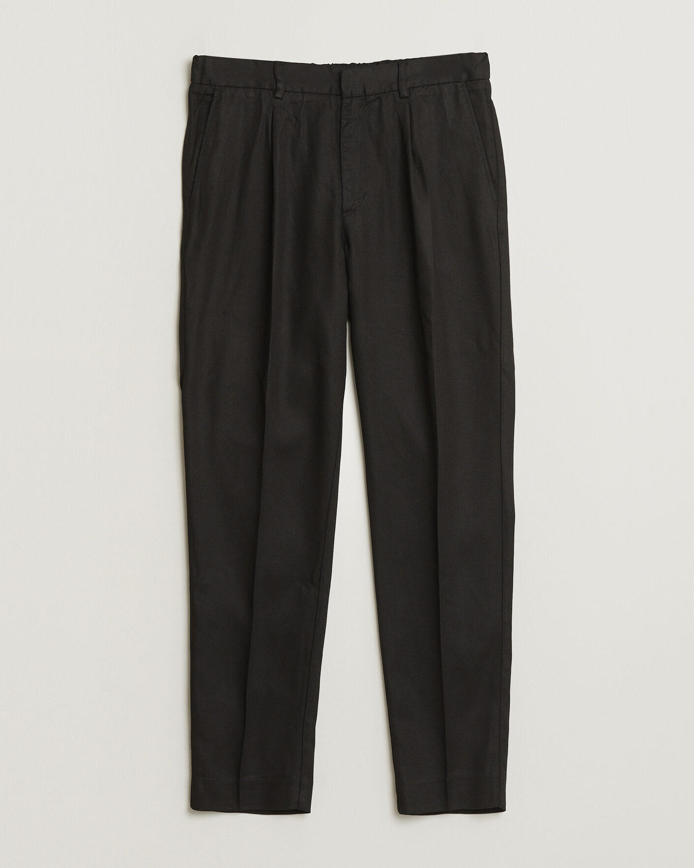Herre | Bukser | A Day's March | Smart Lyocell Trousers Black