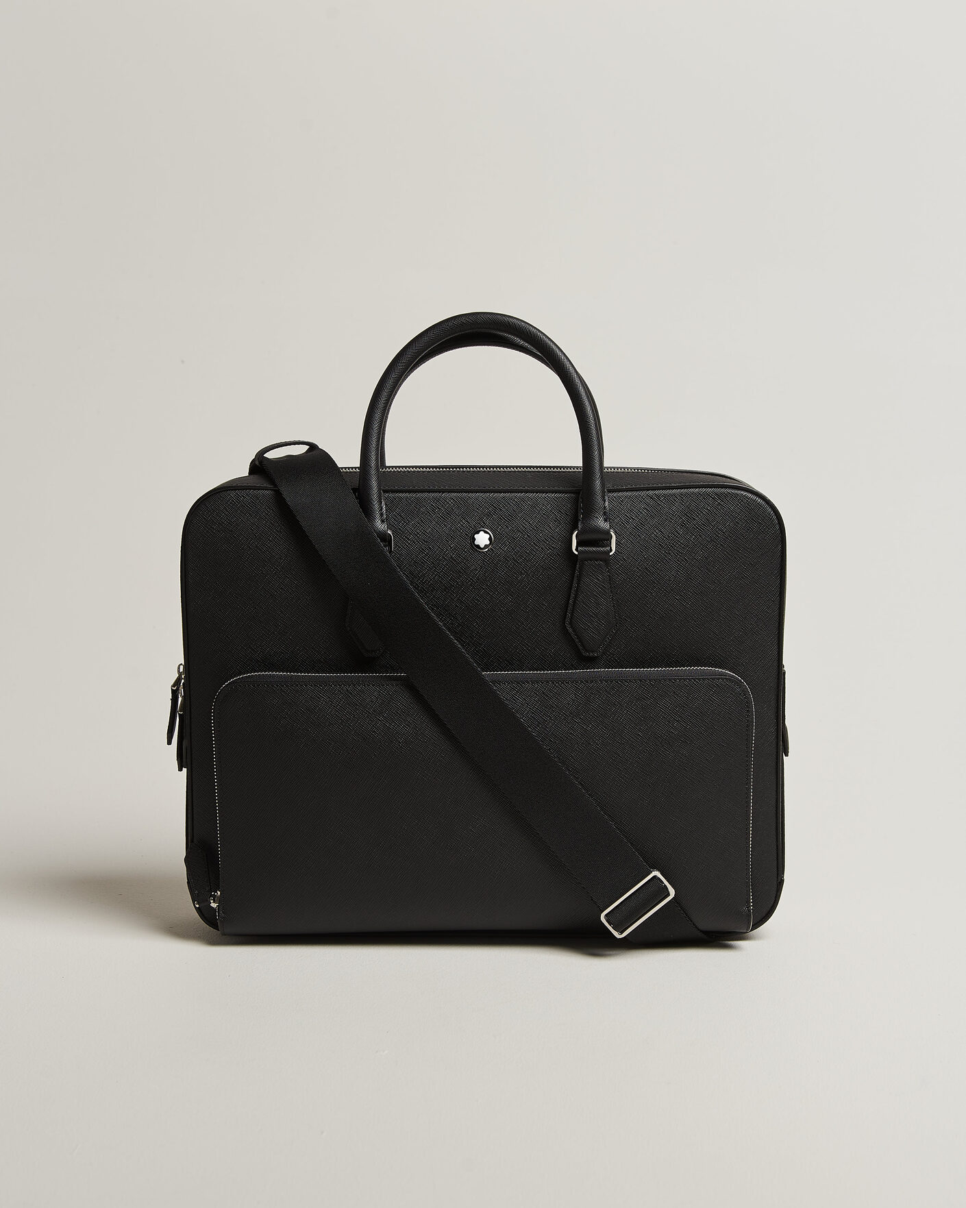 Herre | Vesker | Montblanc | Medium Sartorial Leather Briefcase with Pocket Black