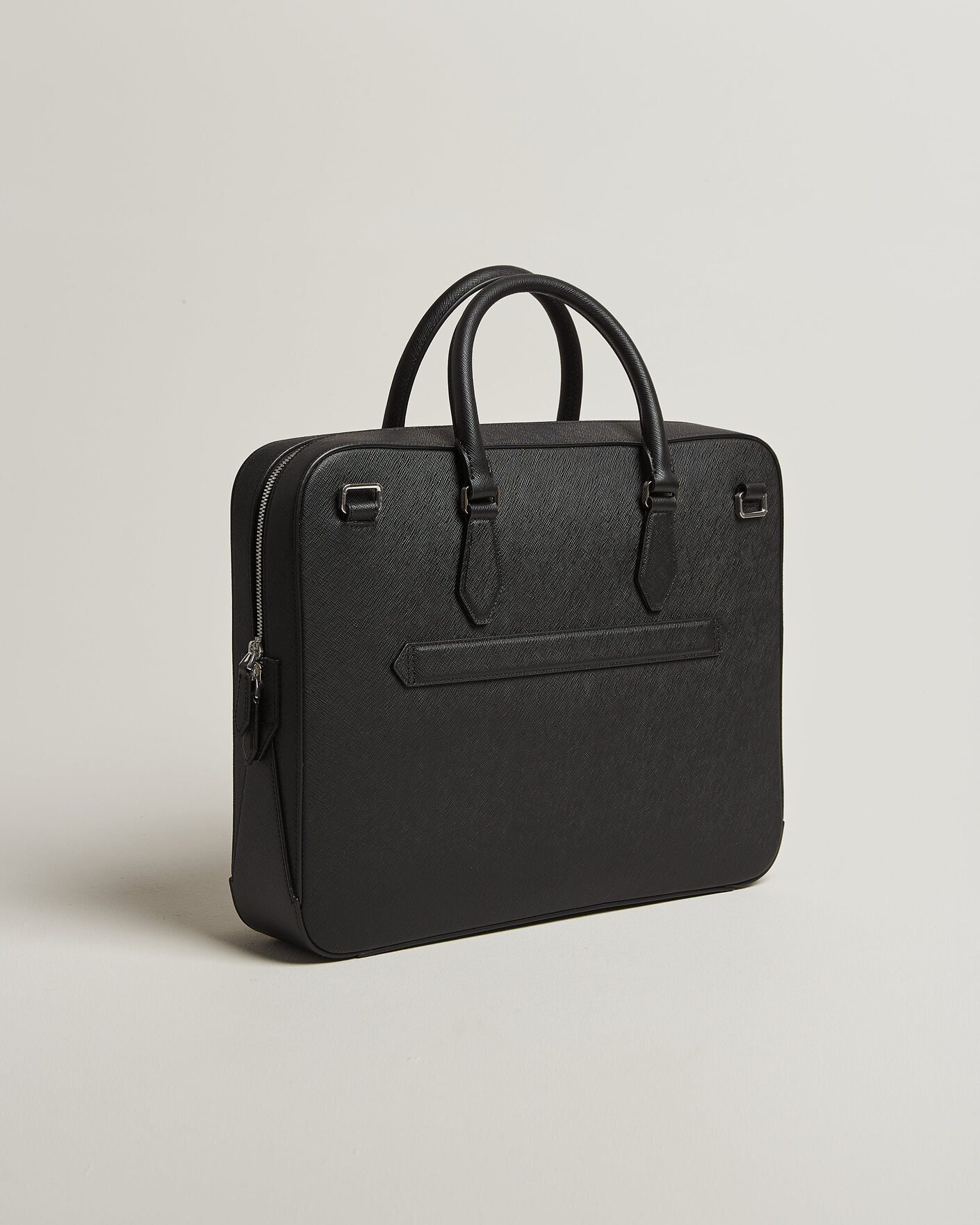 Herre | Vesker | Montblanc | Medium Sartorial Leather Briefcase with Pocket Black