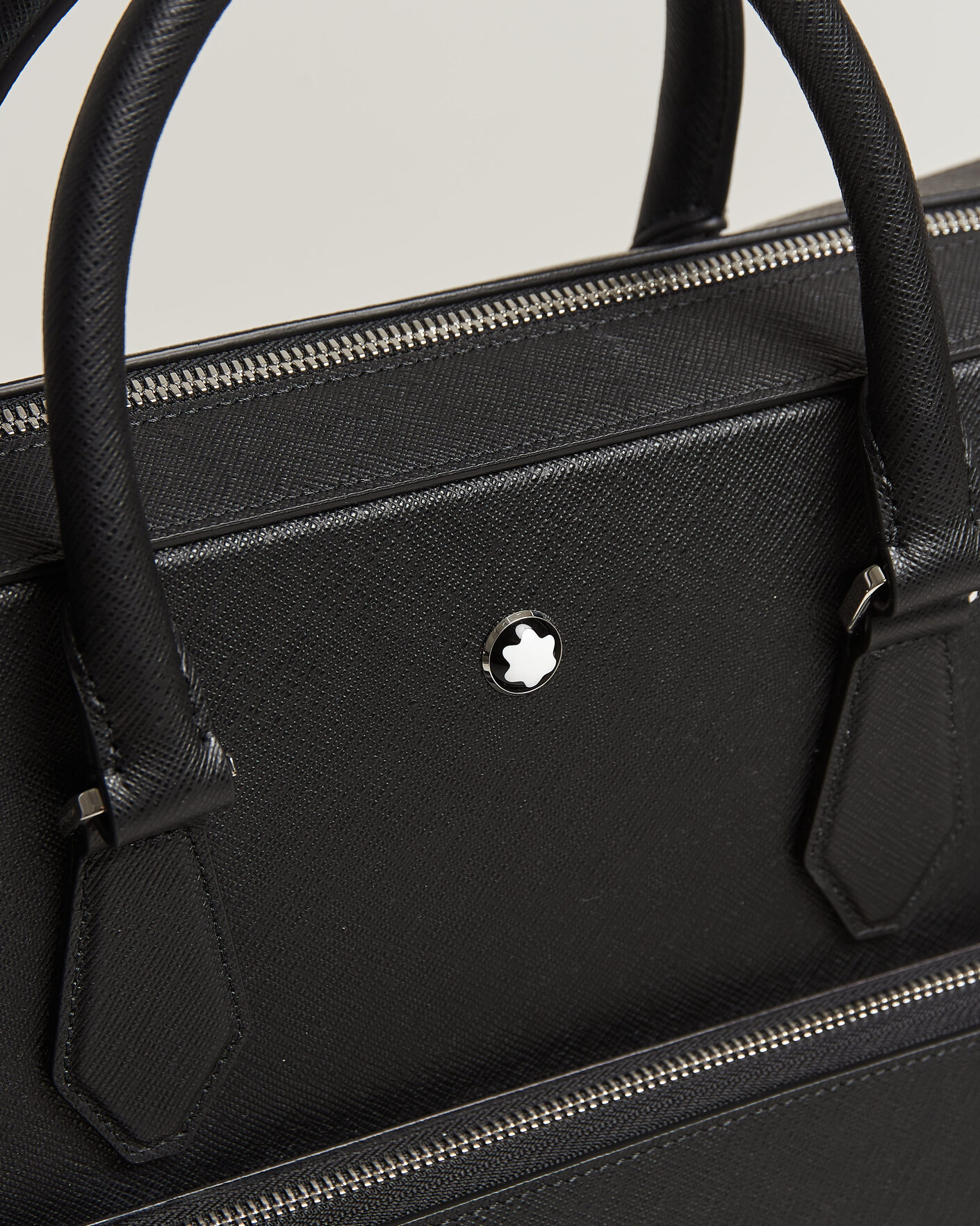 Herre | Vesker | Montblanc | Medium Sartorial Leather Briefcase with Pocket Black