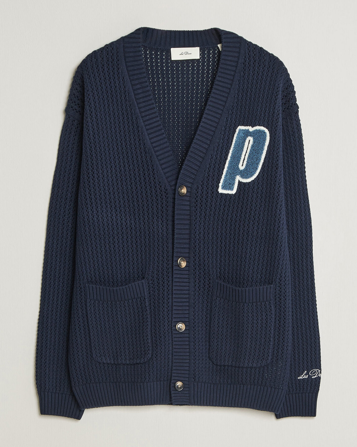 Herre | Gensere | LES DEUX | Prince Lace Knitted Cardigan Dark Navy