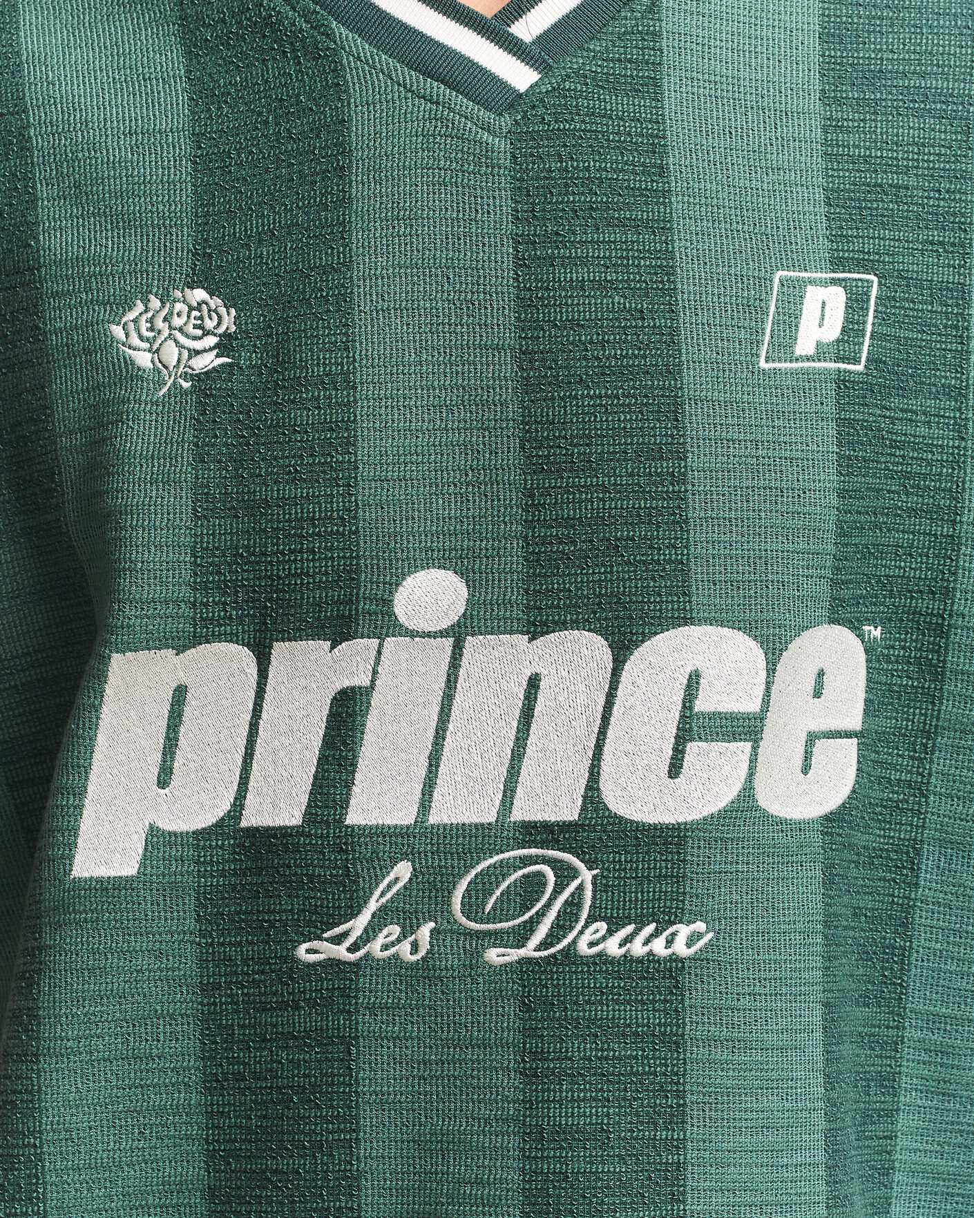 Herre | Pikéer | LES DEUX | Prince Stripe Jaquard Polo Pineneedle Green