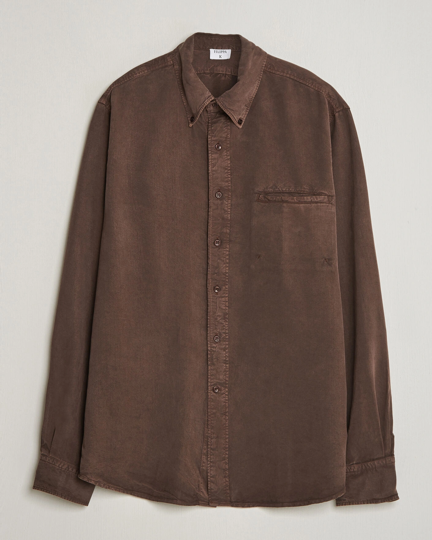 Herre | Skjorter | Filippa K | Zack Lyocell Shirt Dark Chocolate