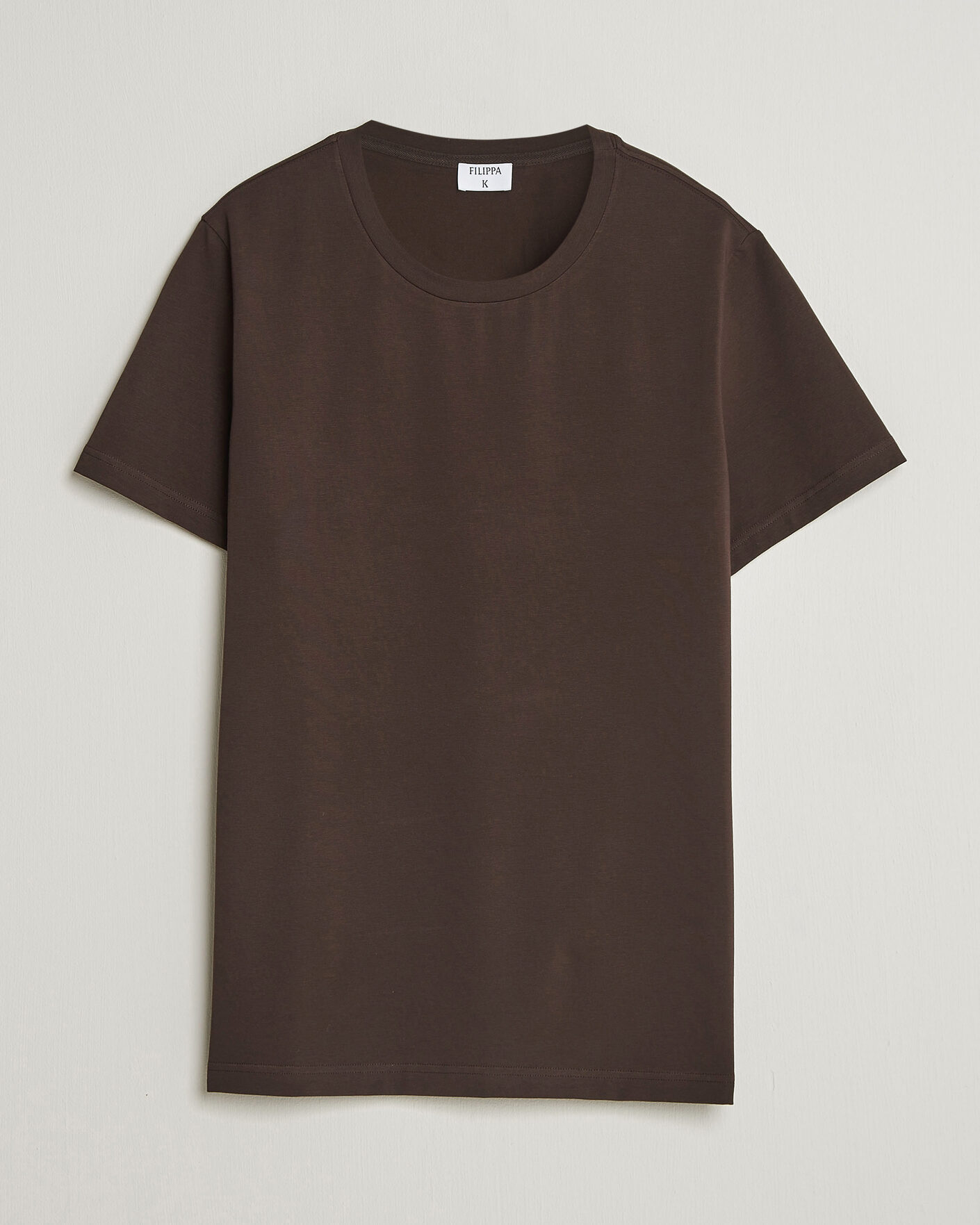 Herre | T-Shirts | Filippa K | Soft Lycra T-Shirt Dark Chocolate