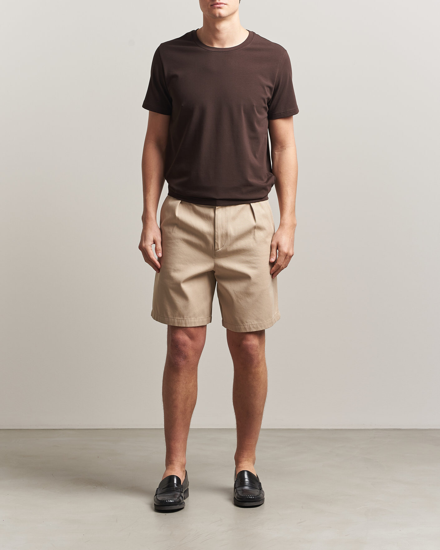 Herre | T-Shirts | Filippa K | Soft Lycra T-Shirt Dark Chocolate