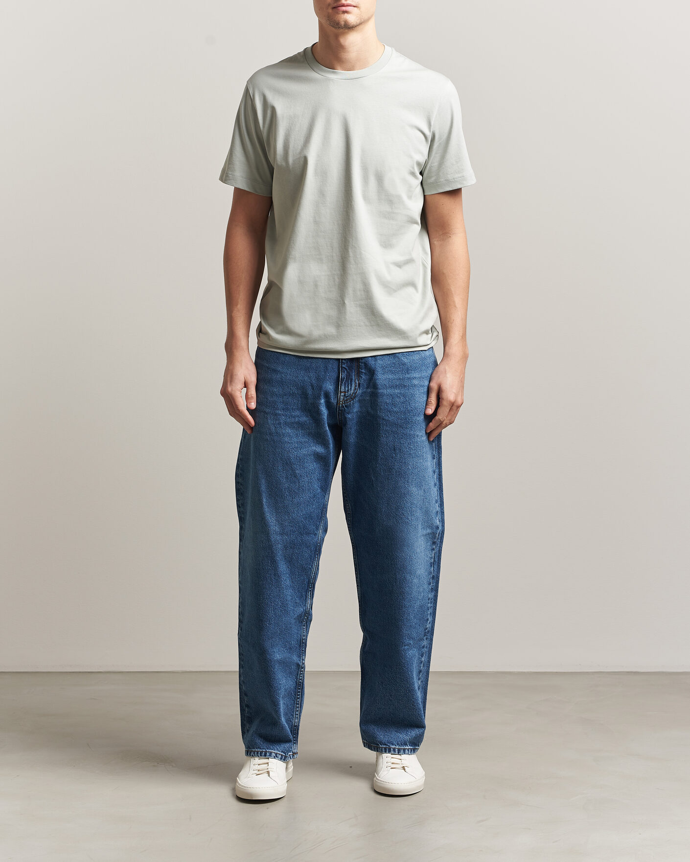 Herre | T-Shirts | Filippa K | Filip Crew Neck T-Shirt Silver Grey