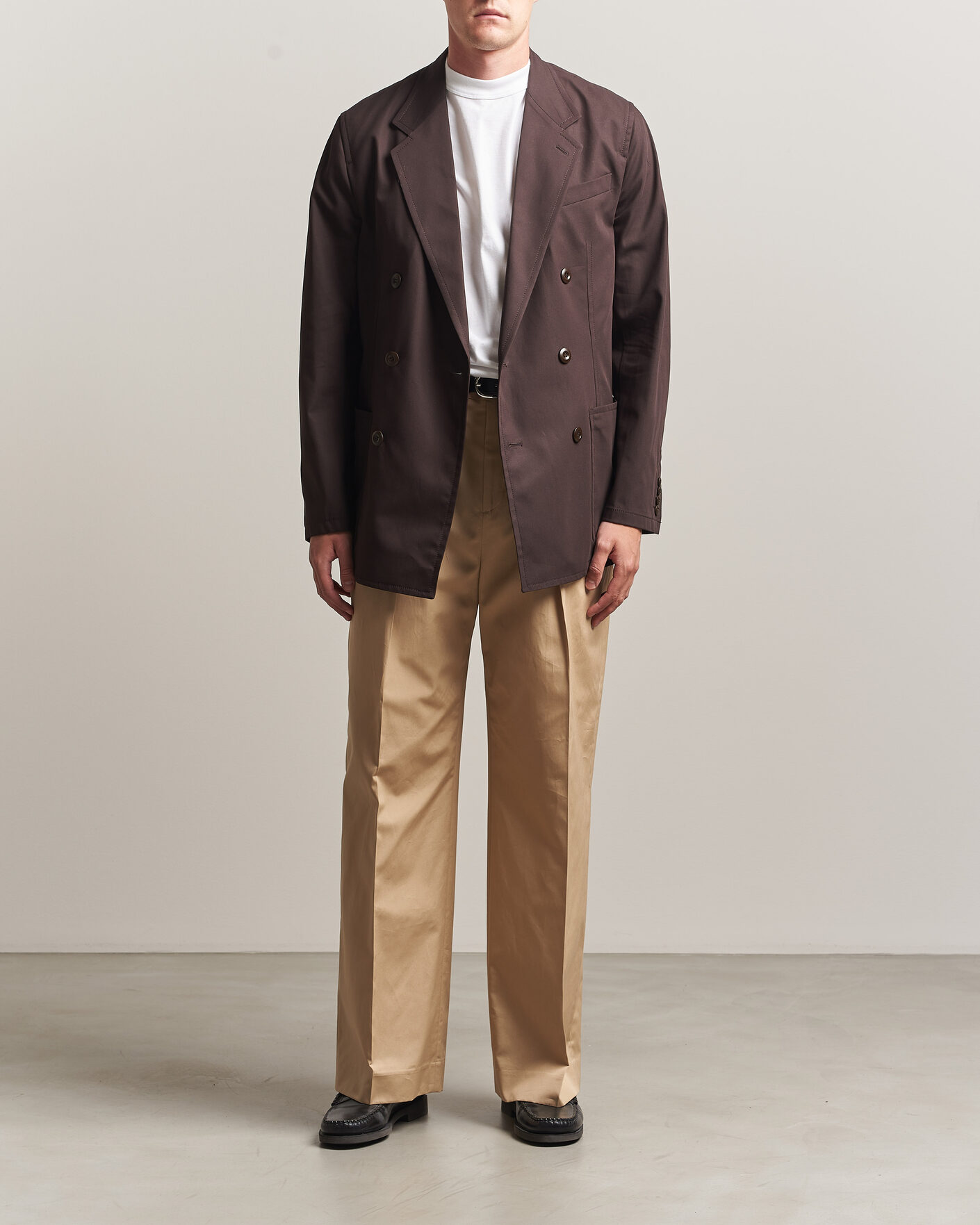 Herre | Dressjakker | Filippa K | Reese Cotton Double Breasted Blazer Dark Chocolate