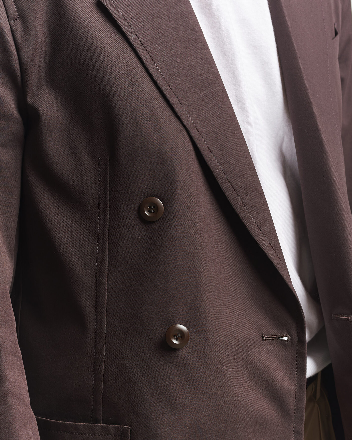 Herre | Dressjakker | Filippa K | Reese Cotton Double Breasted Blazer Dark Chocolate