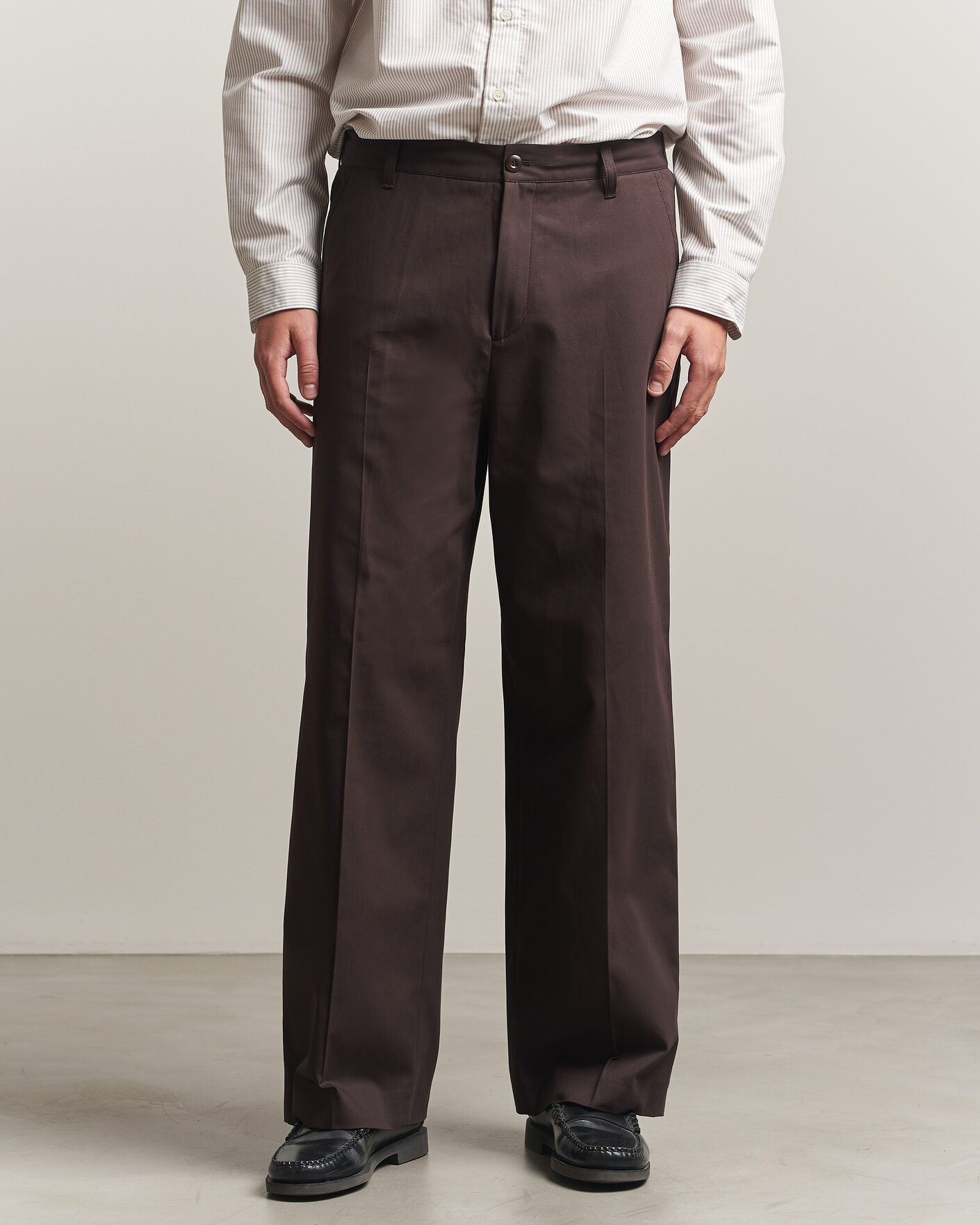 Herre | Bukser | Filippa K | Reeve Cotton Trousers Dark Chocolate