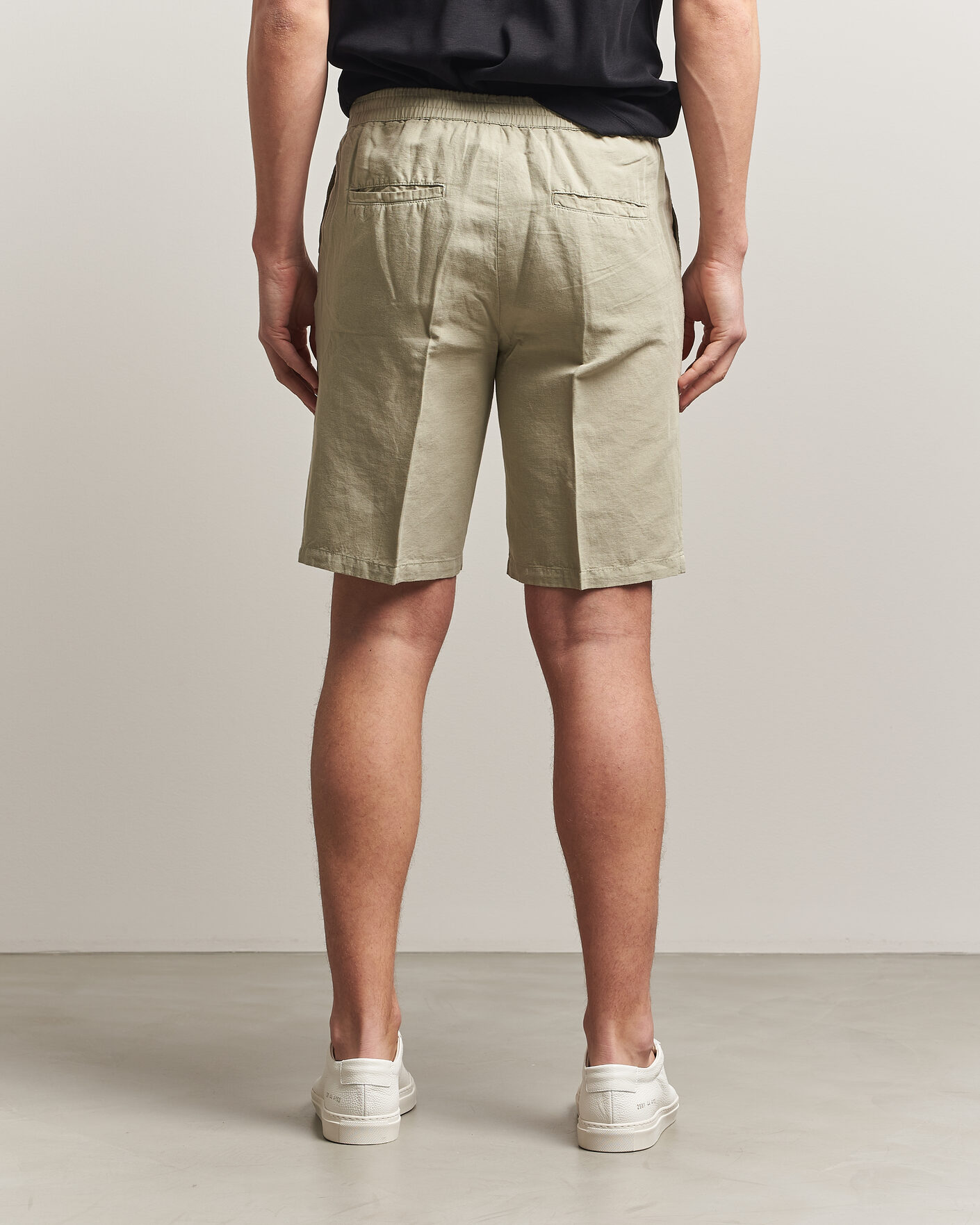 Herre | Shorts | Filippa K | Theo Relaxed Linen/Cotton Drawstring Shorts Light Green