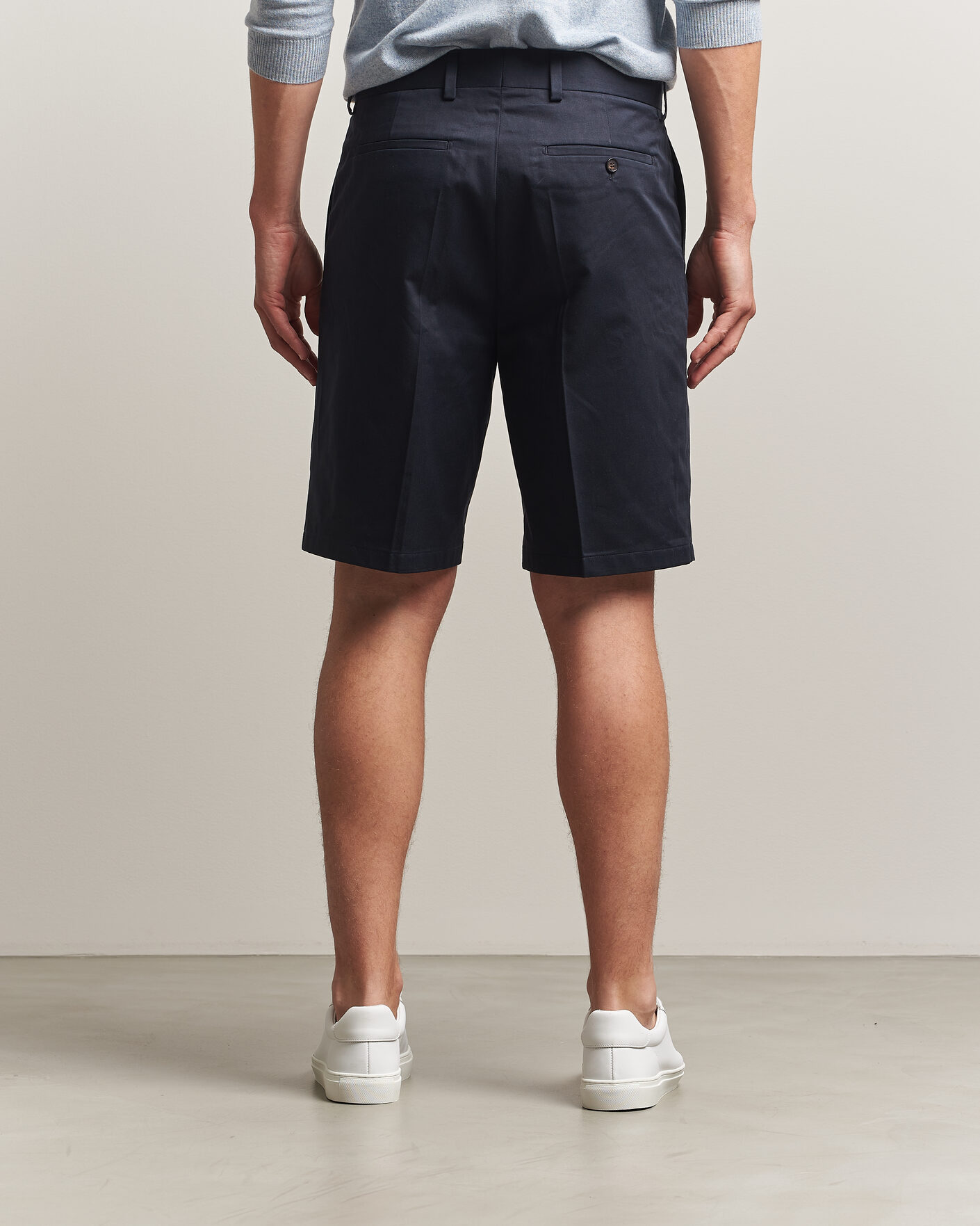 Herre | Shorts | Filippa K | Tailored Cotton Chino Shorts Navy