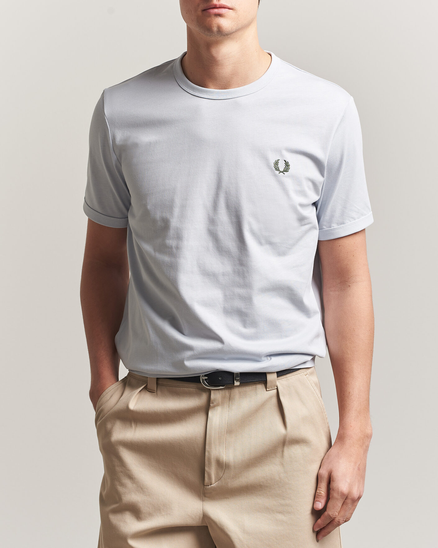 Herre | T-Shirts | Fred Perry | Ringer T-Shirt Dusky Blue
