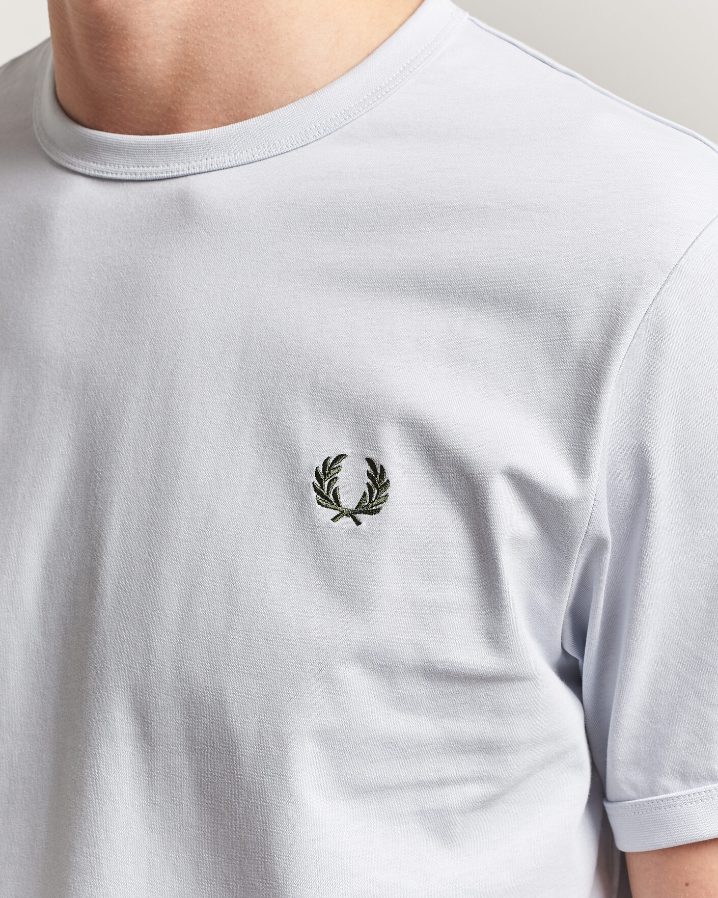 Herre | T-Shirts | Fred Perry | Ringer T-Shirt Dusky Blue