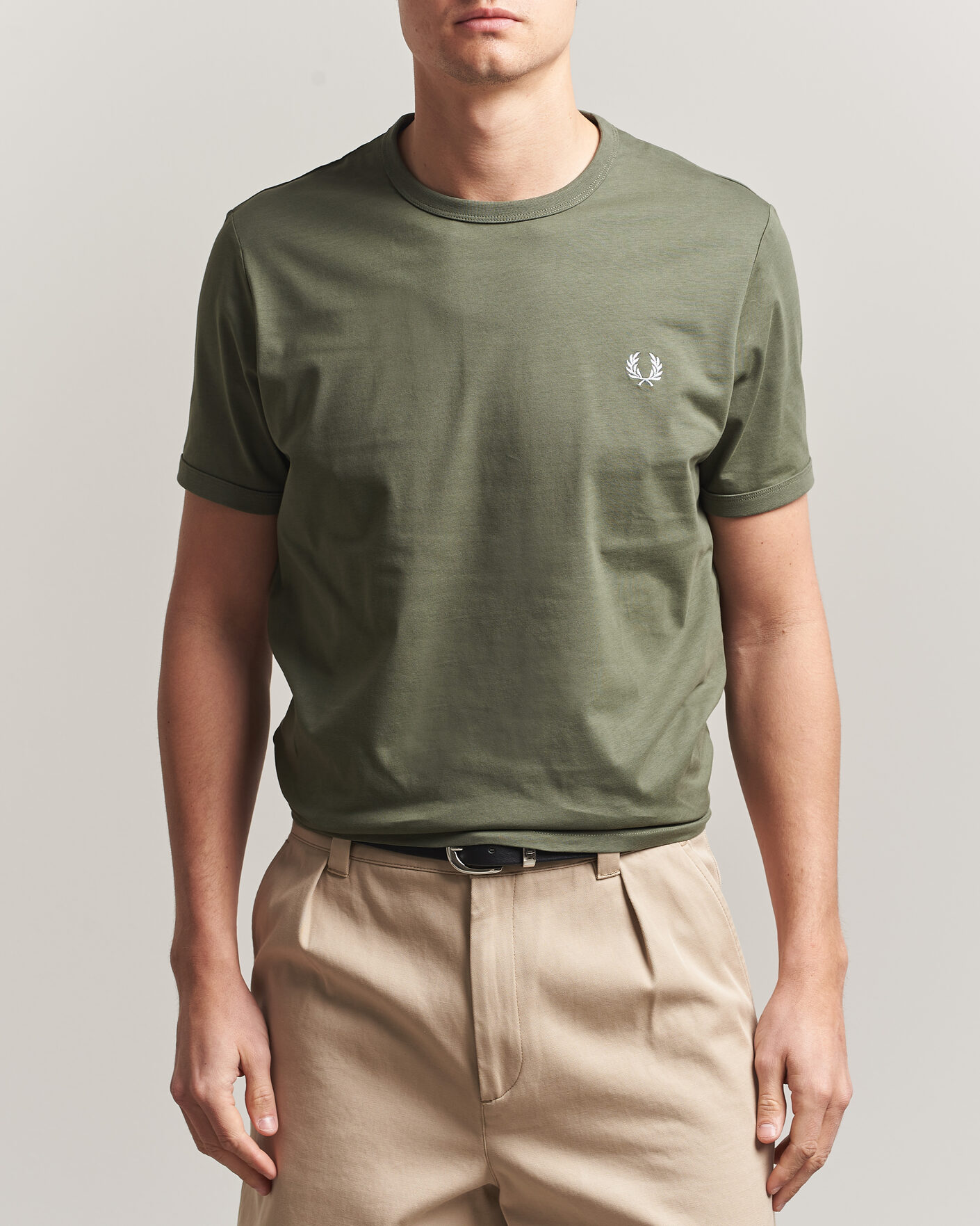 Herre | T-Shirts | Fred Perry | Ringer T-Shirt Laurel Wreath Green