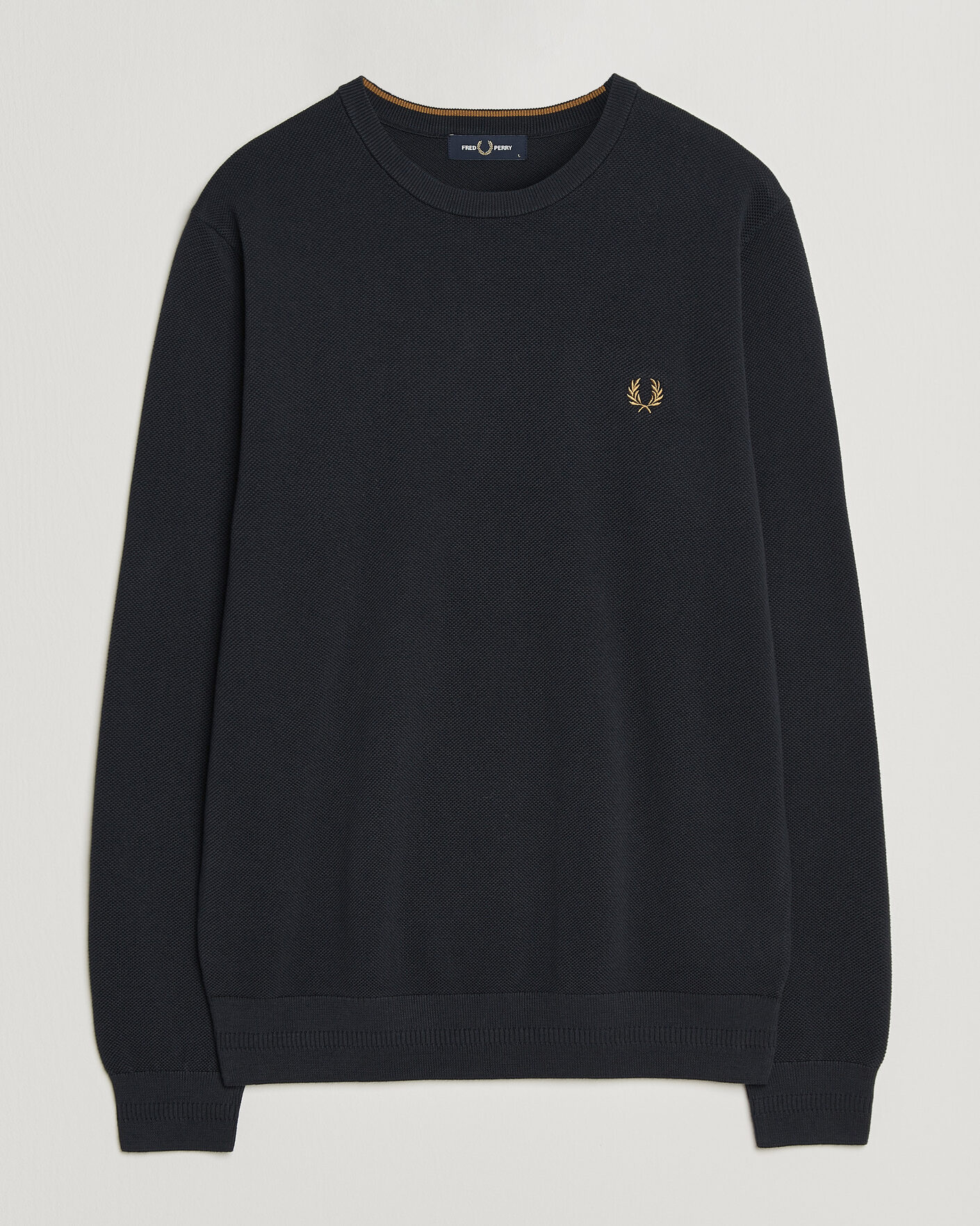 Herre | Gensere | Fred Perry | Piqué Stitched Sweater Navy