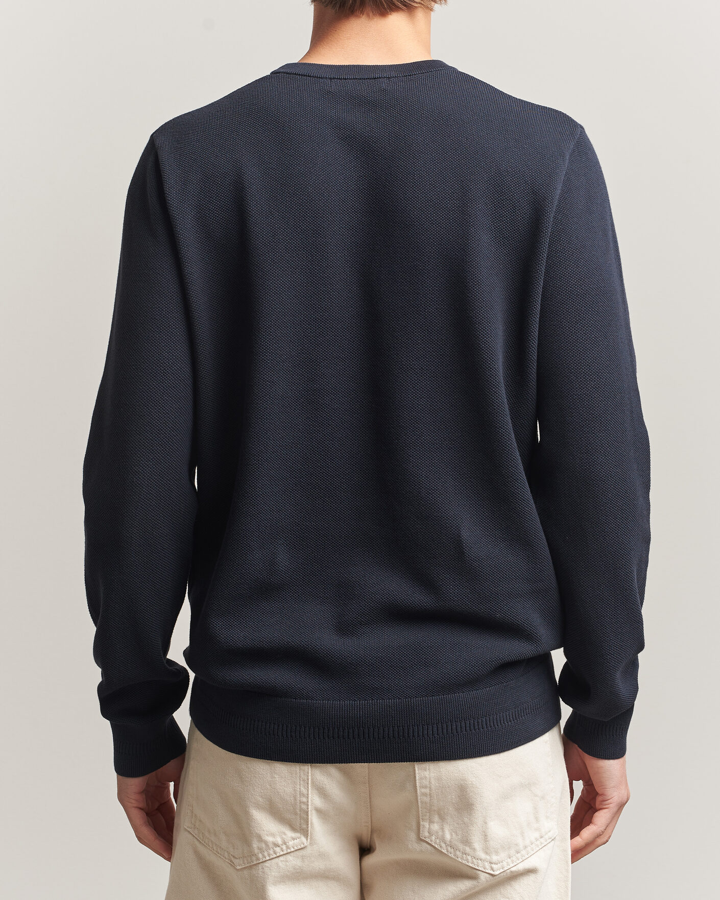 Herre | Gensere | Fred Perry | Piqué Stitched Sweater Navy