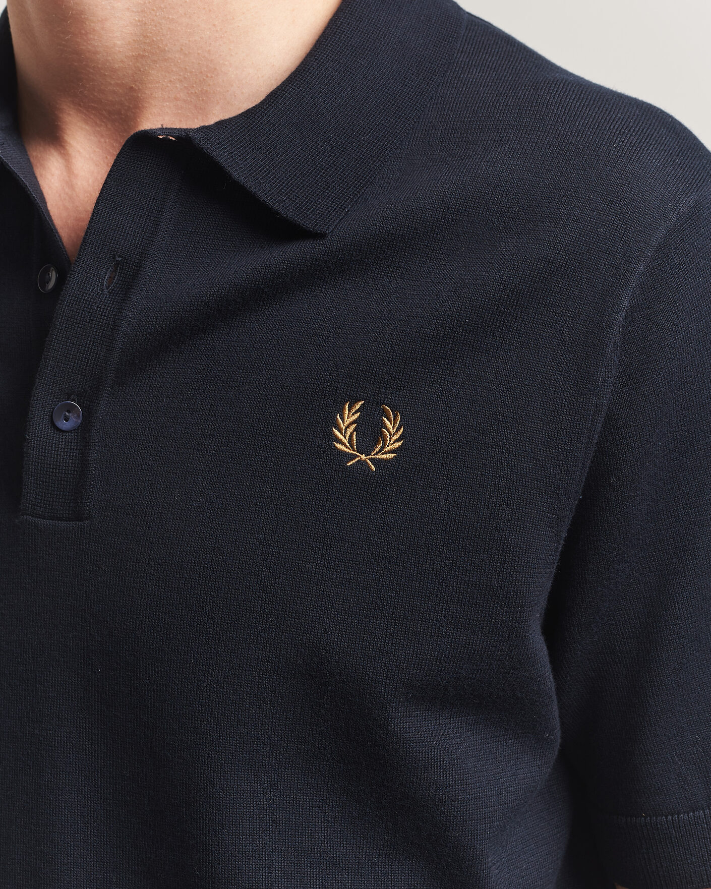 Herre | Pikéer | Fred Perry | Cotton Knitted Polo Navy
