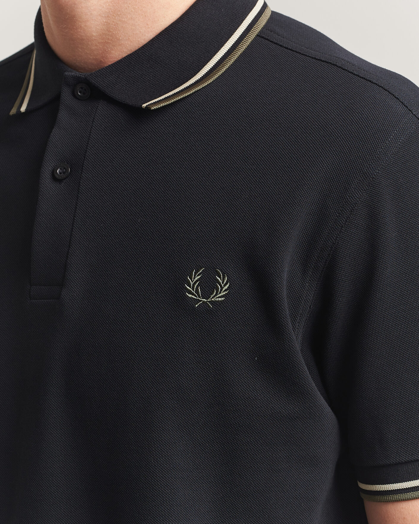 Herre | Pikéer | Fred Perry | Twin Tipped Polo Shirt Black
