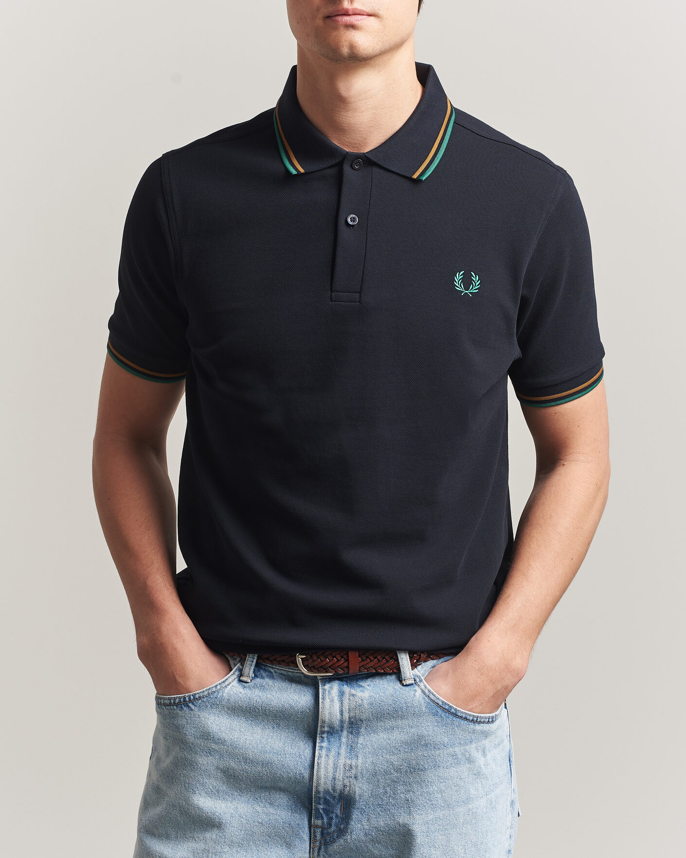 Herre | Pikéer | Fred Perry | Twin Tipped Polo Shirt Navy