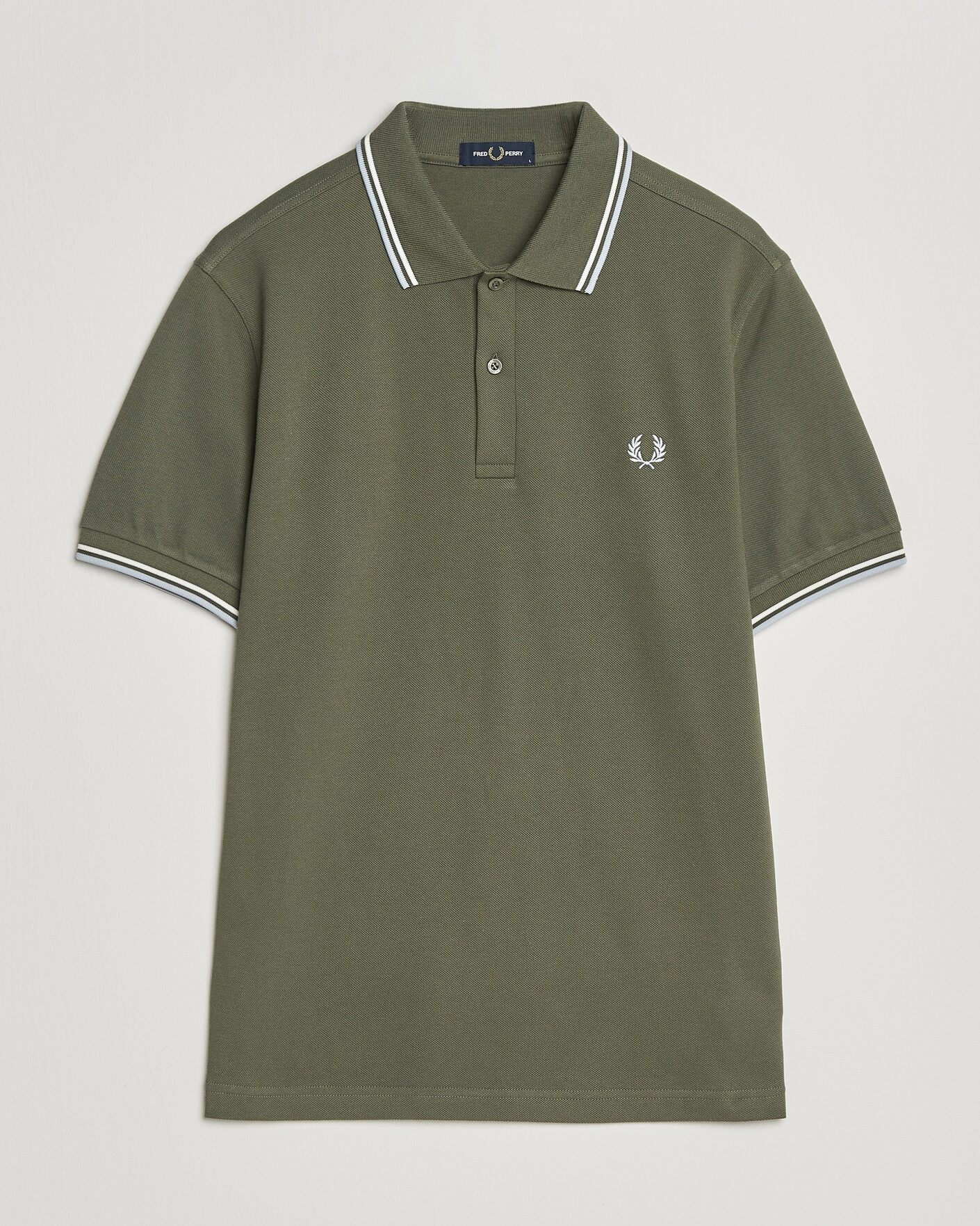 Herre | Pikéer | Fred Perry | Twin Tipped Polo Shirt Laurel Wreath Green