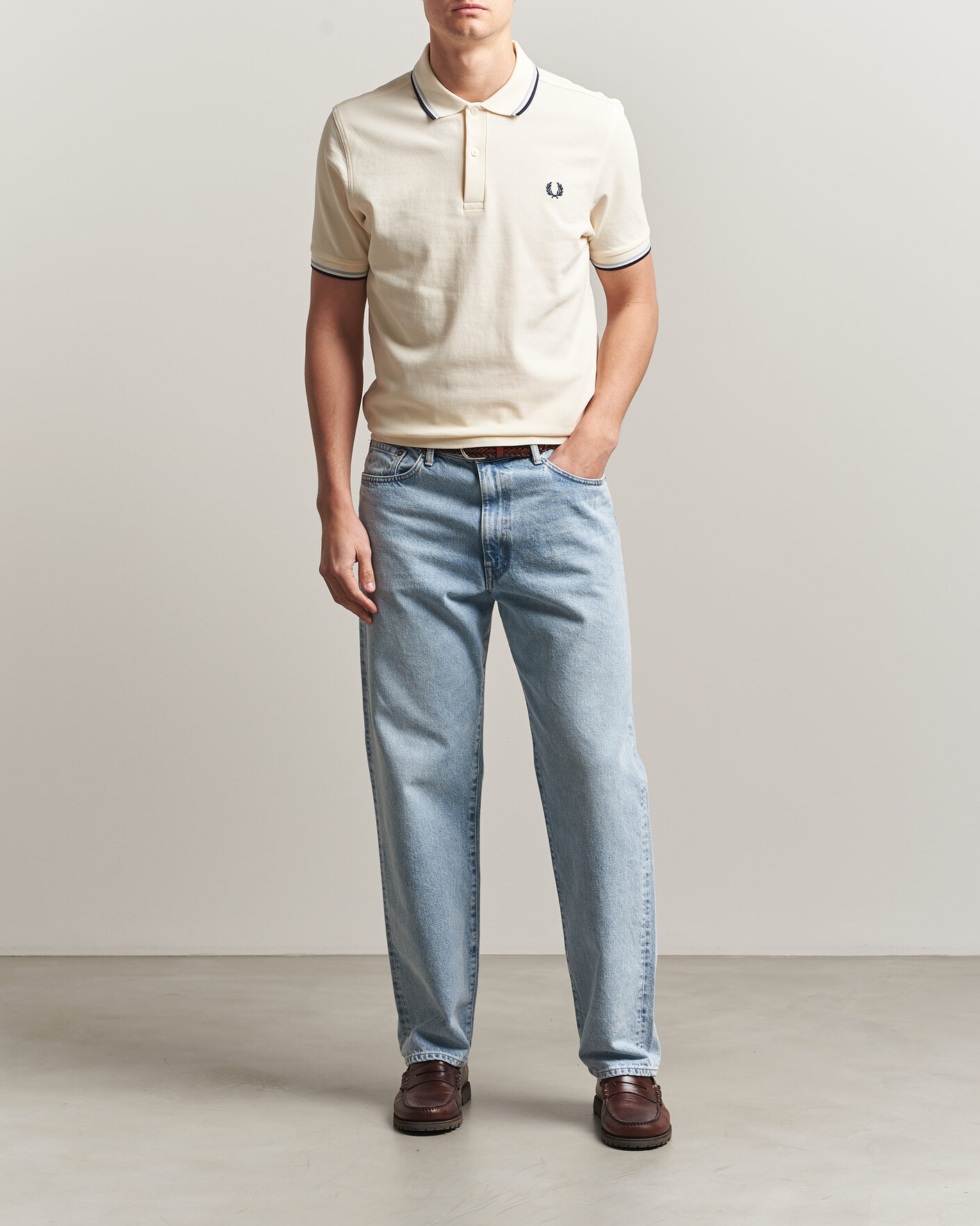 Herre | Pikéer | Fred Perry | Twin Tipped Polo Shirt Ecru