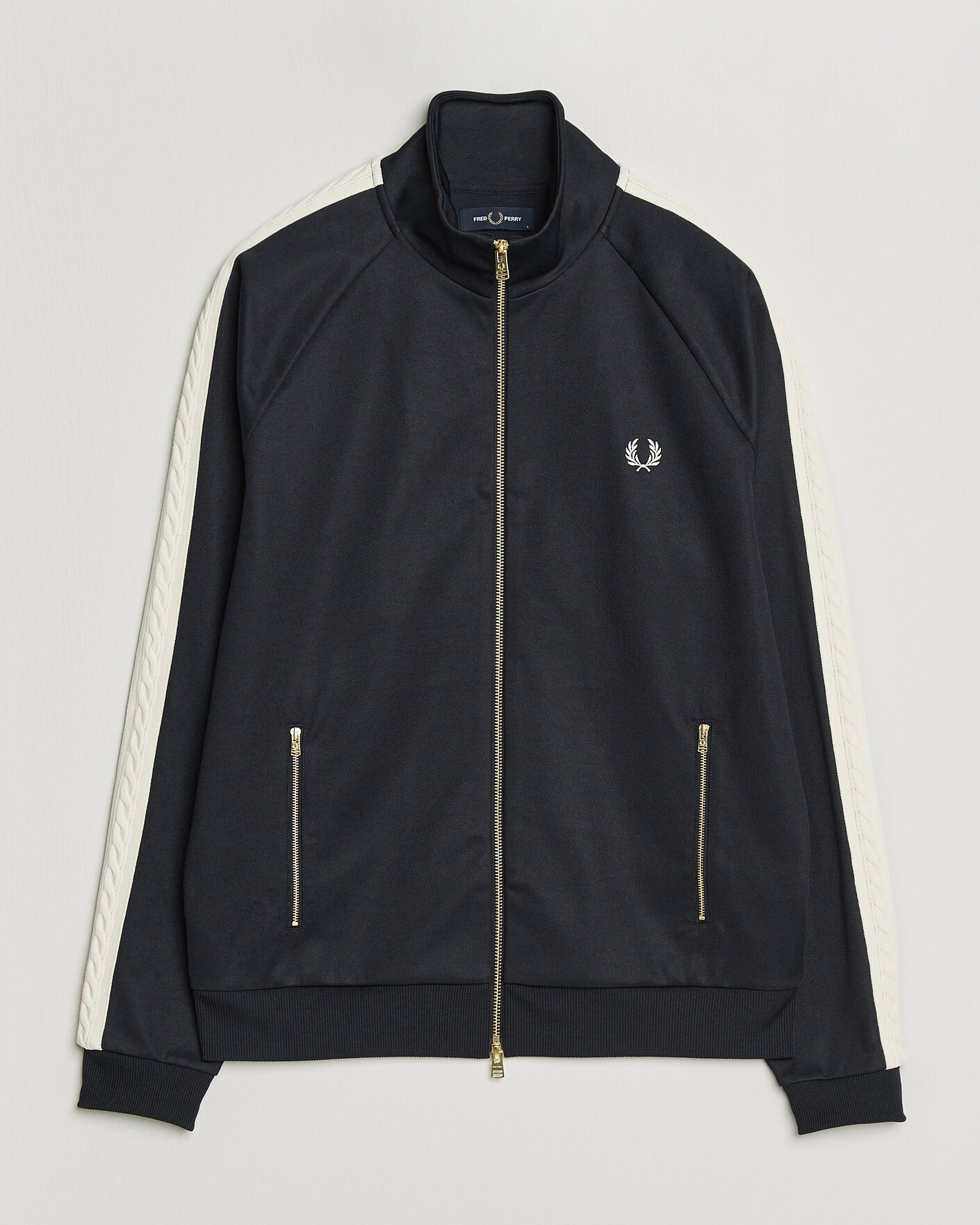 Herre | Gensere | Fred Perry | Cable Taped Track Jacket Navy