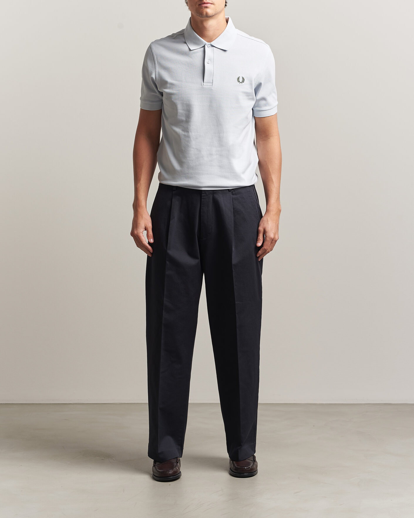 Herre | Pikéer | Fred Perry | Plain Polo Shirt Dusty Blue