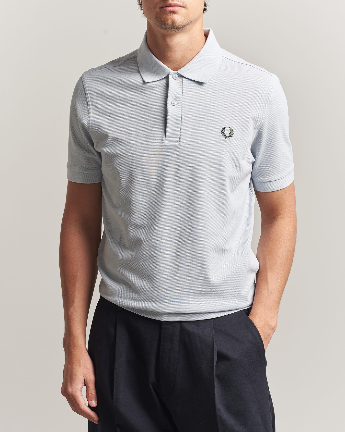 Herre | Pikéer | Fred Perry | Plain Polo Shirt Dusty Blue