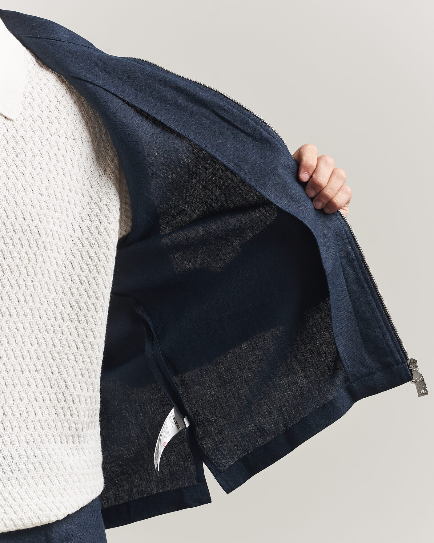 Herre | Skjorter | J.Lindeberg | Julius Drape Linen Overshirt Navy