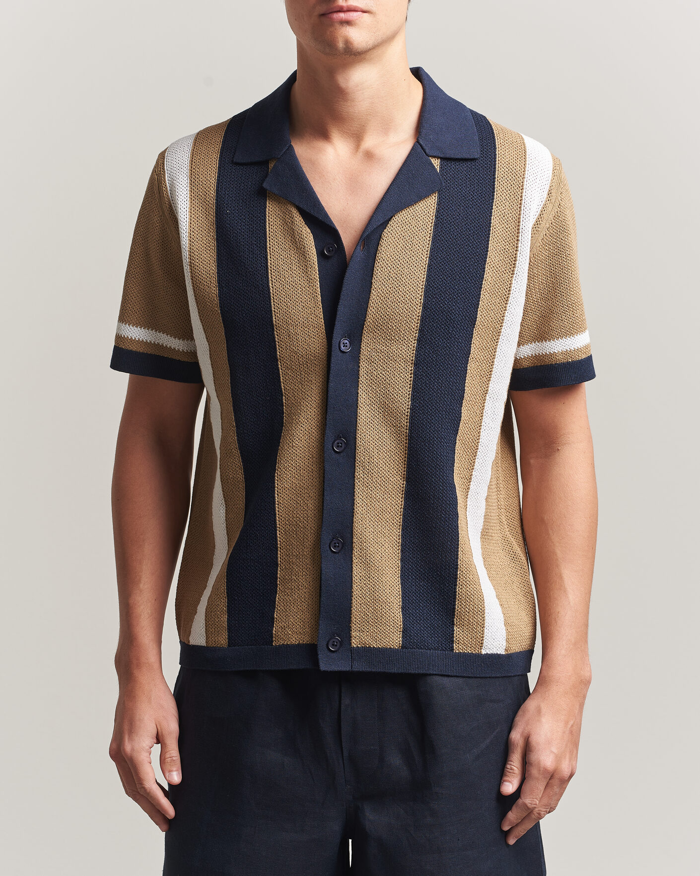 Herre | Skjorter | J.Lindeberg | Remus Knitted Resort Shirt Kelp
