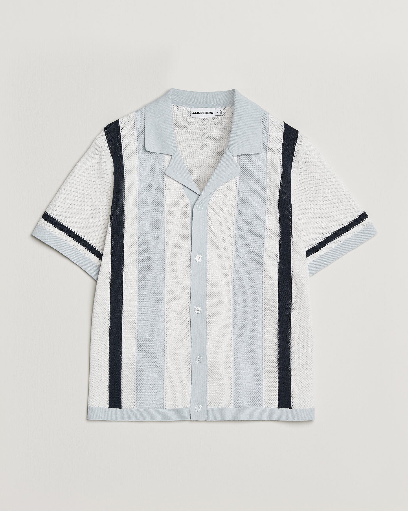 Herre | Skjorter | J.Lindeberg | Remus Knitted Resort Shirt Skywriting