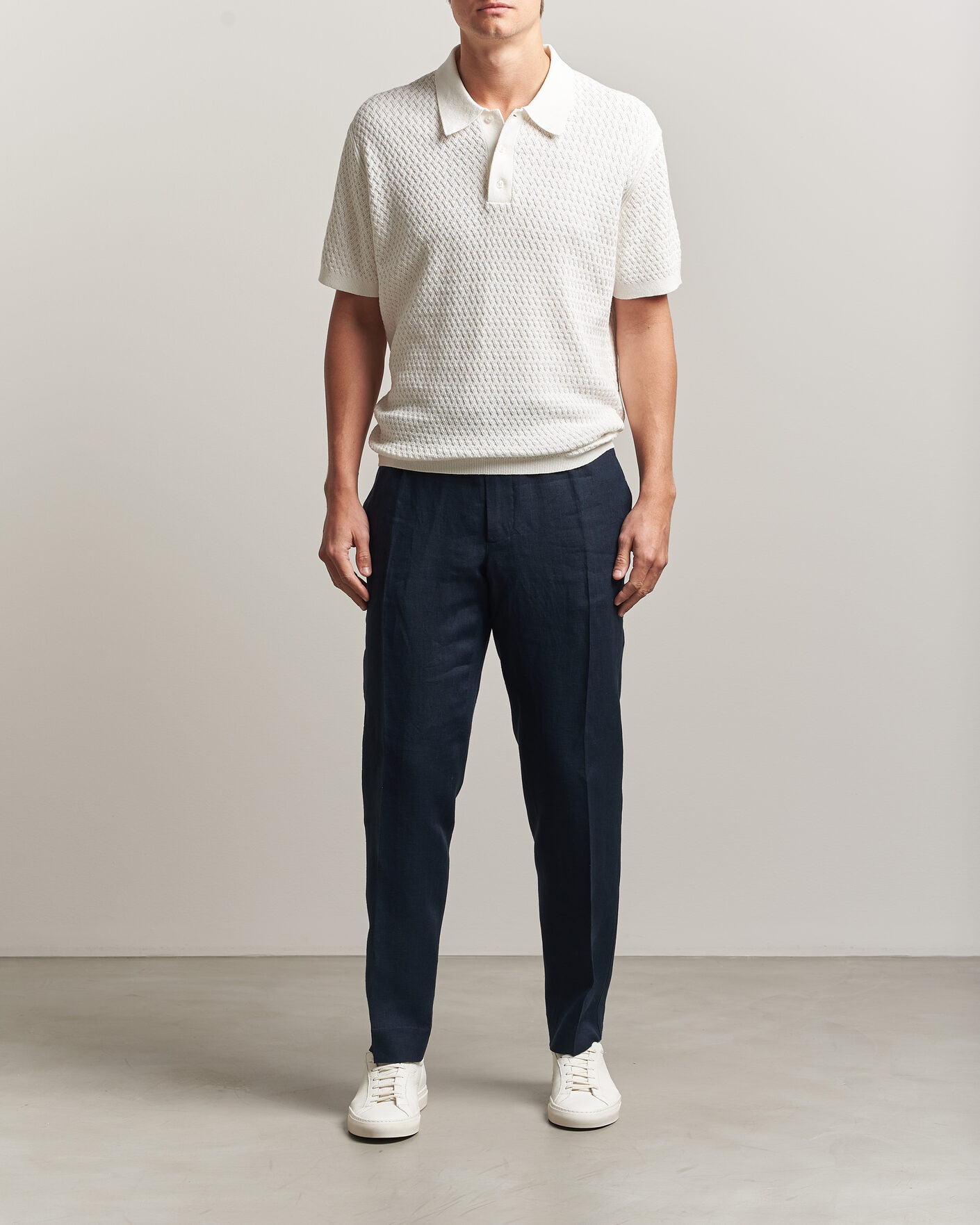 Herre | Pikéer | J.Lindeberg | Jacques Structured Knitted Polo Tofu