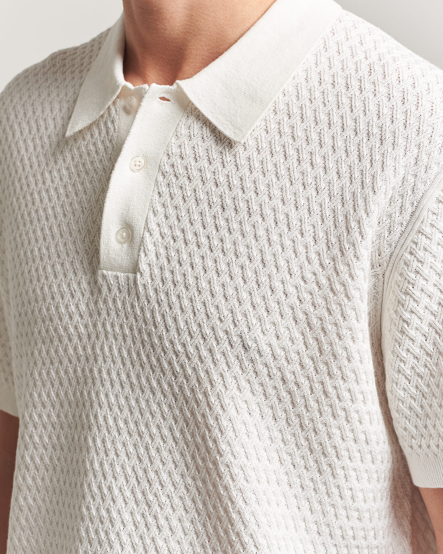 Herre | Pikéer | J.Lindeberg | Jacques Structured Knitted Polo Tofu