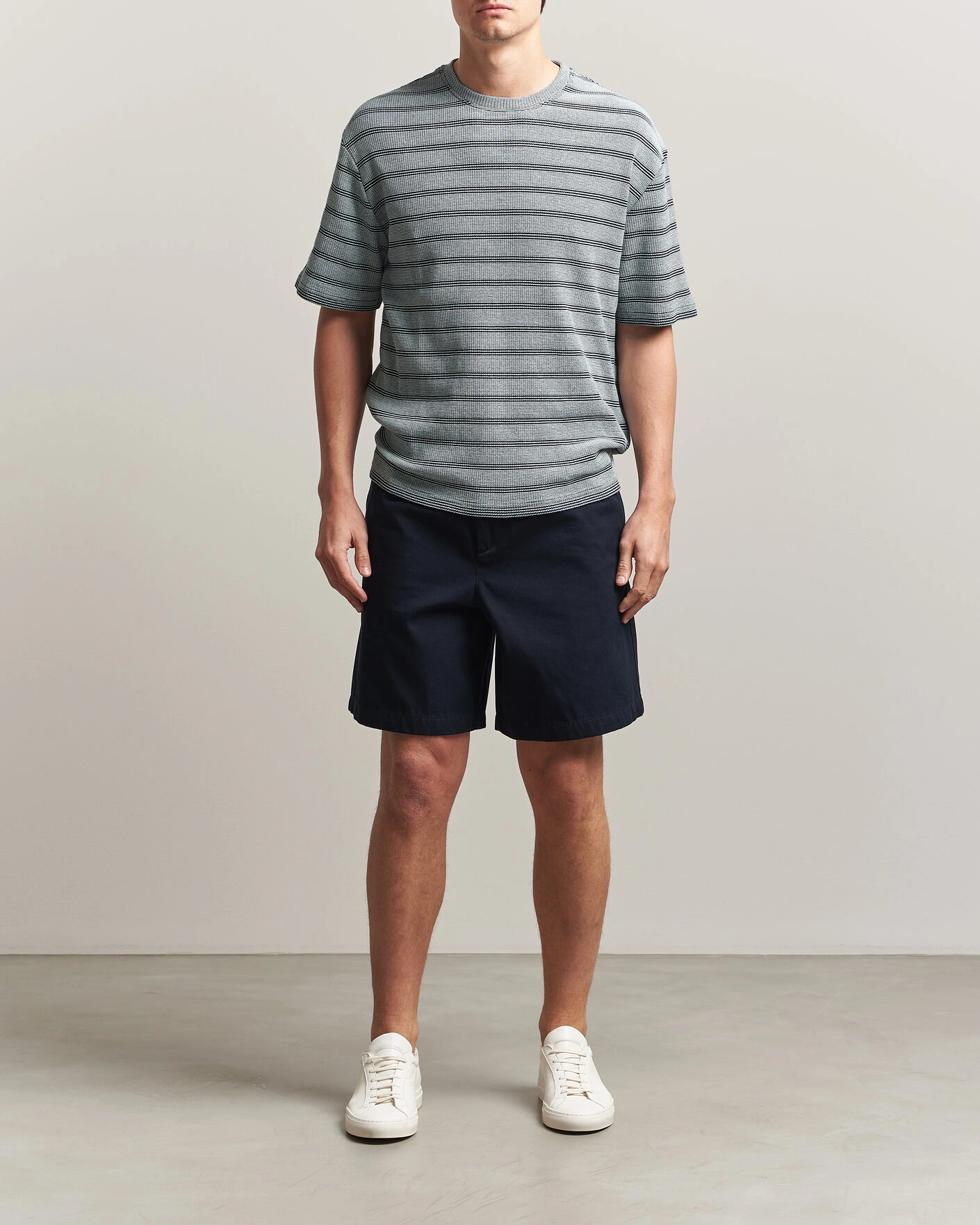 Herre | T-Shirts | J.Lindeberg | Jose Jacquard T-Shirt Estate Blue