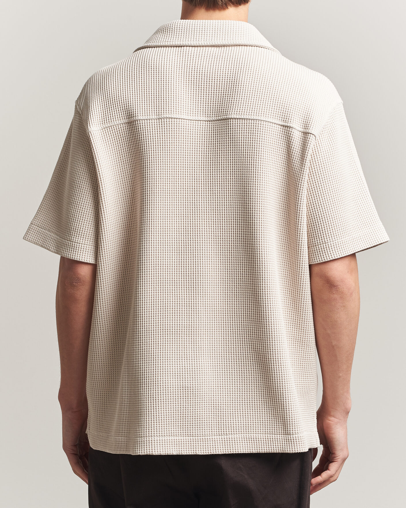 Herre | Skjorter | J.Lindeberg | Theron Waffle Resort Shirt Moonbeam